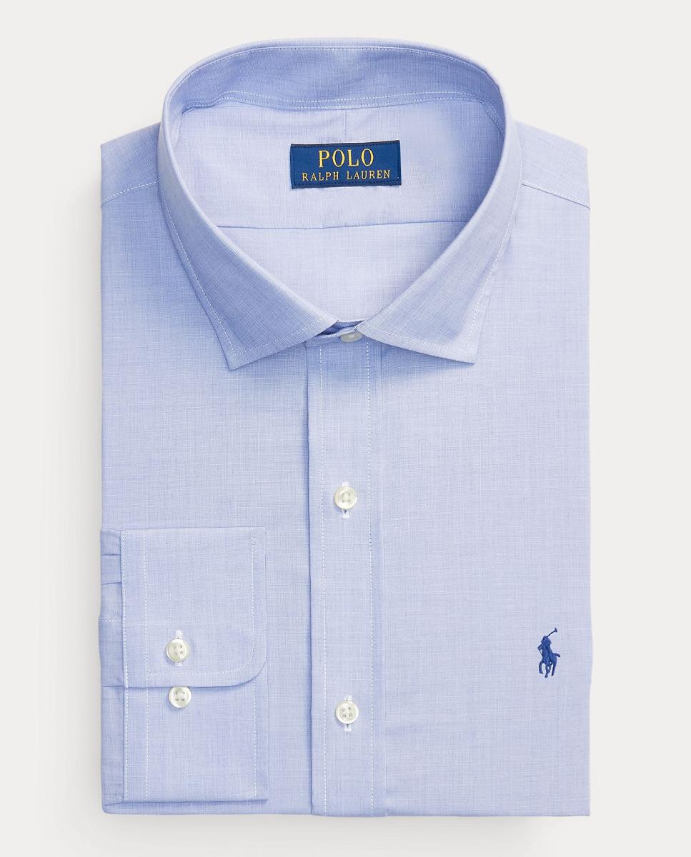 Camisa de popelina de hombre Blanca - Polo Ralph Lauren - Azul claro Azul claro-6