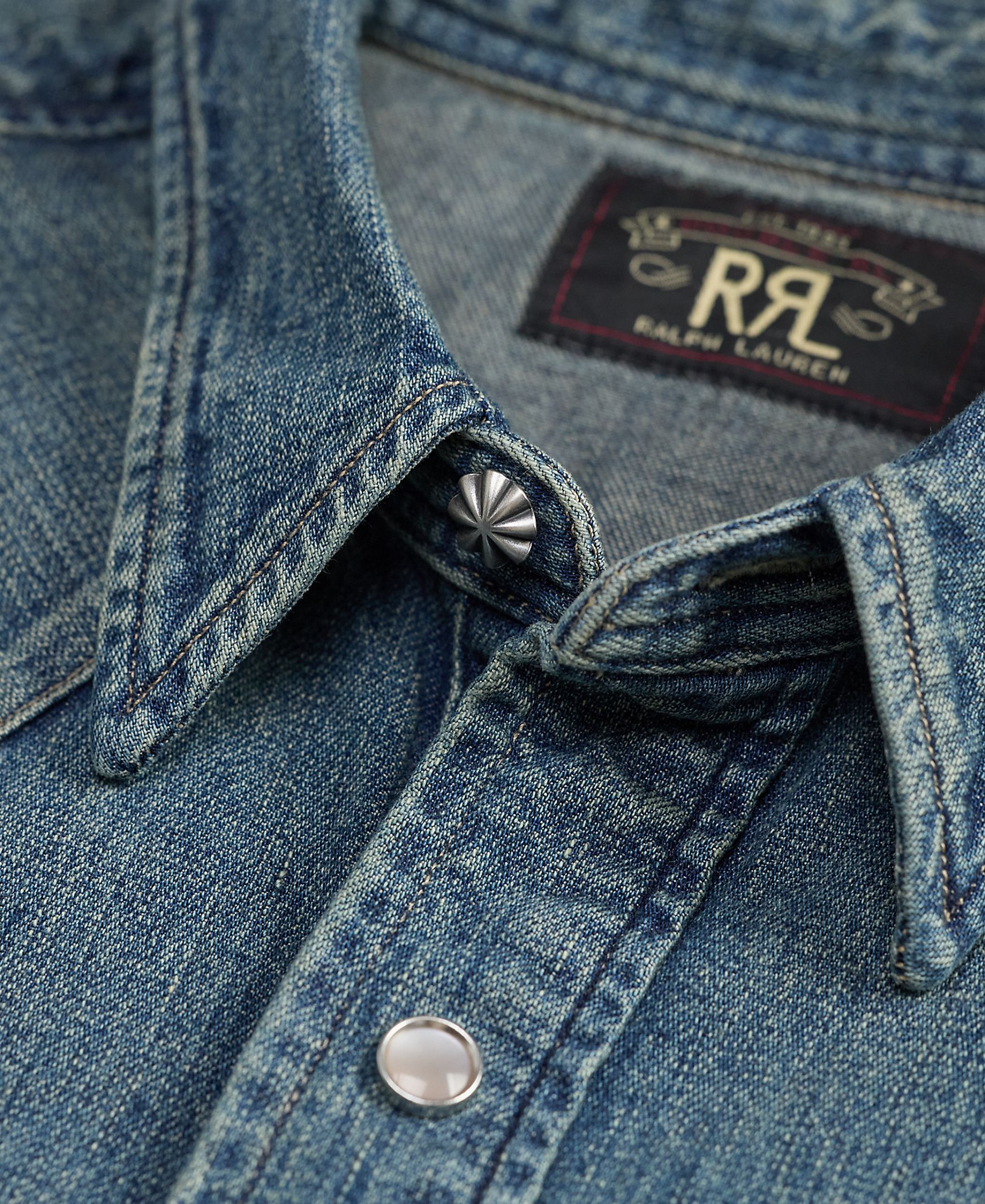 Camisa de Ganga Slim Fit Duplo RL Denim-6