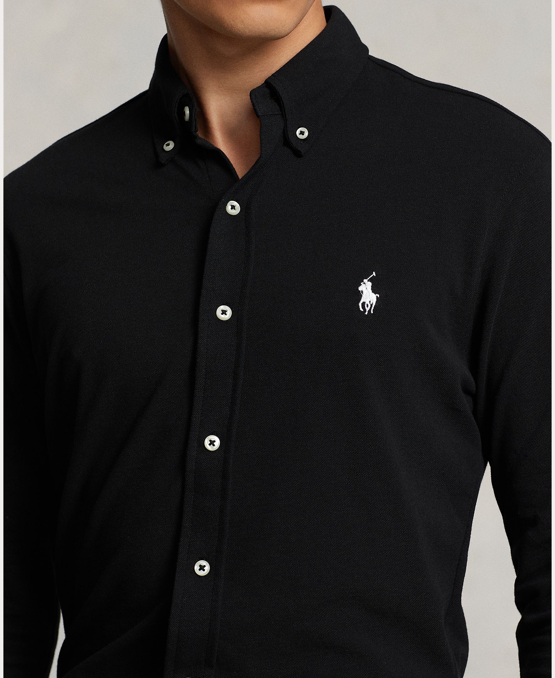 Imagen 5 de Camisa de hombre ultraligera Pebble Azul - Polo Ralph Lauren - Negro Negro