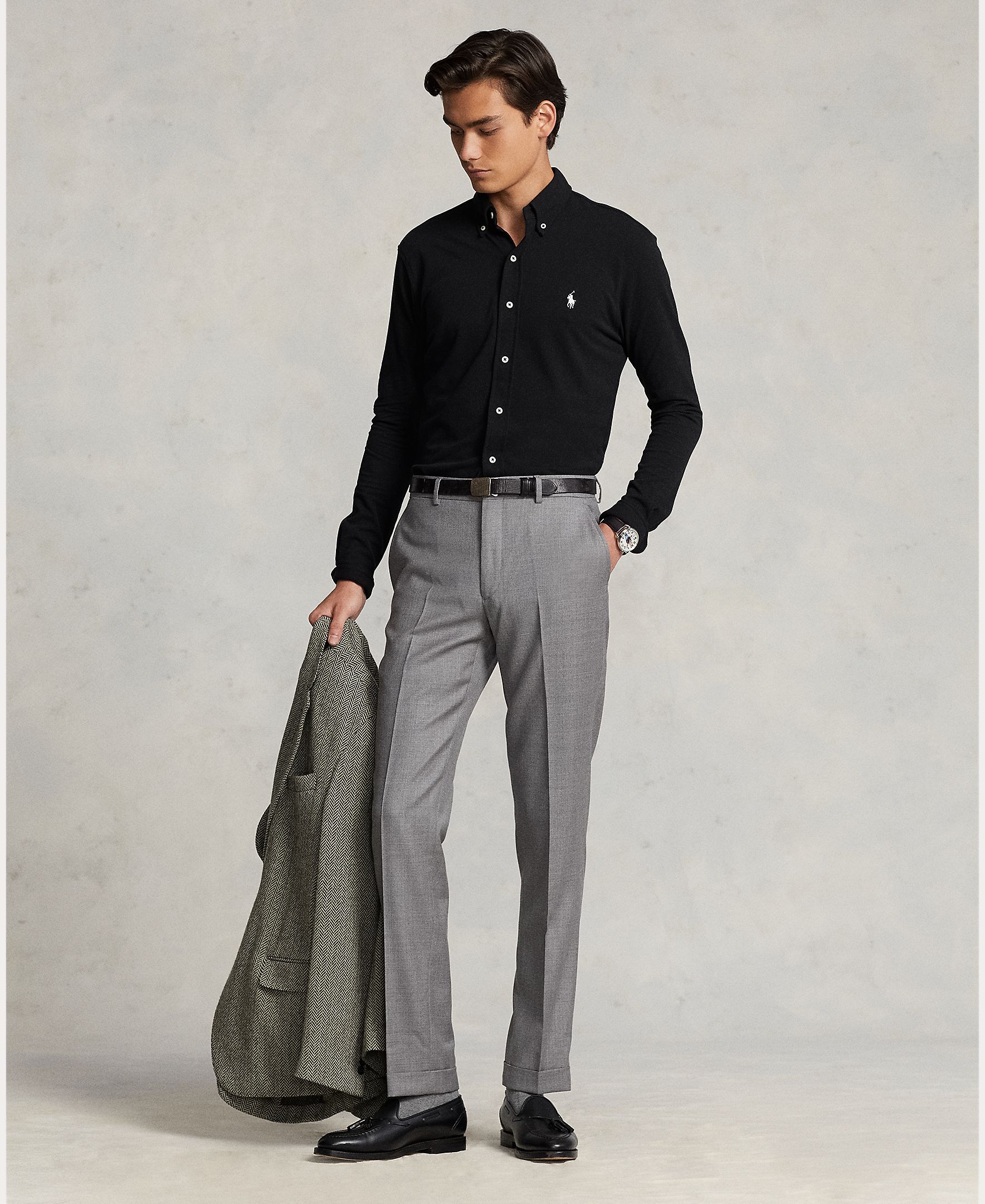 Imagen 8 de Camisa de hombre ultraligera Pebble Azul - Polo Ralph Lauren - Negro Negro