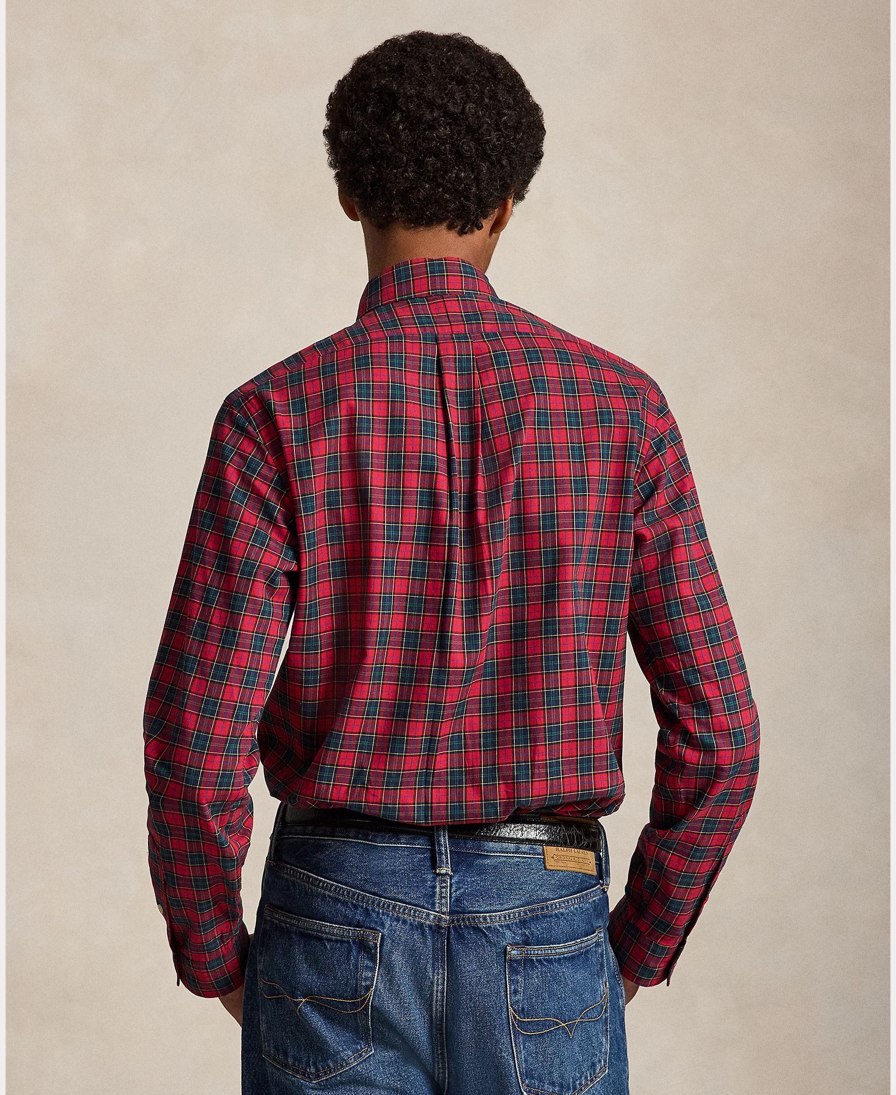 Imagen 3 de Camisa de hombre con cuadros Custom Fit - Polo Ralph Lauren - Rojo oscuro Rojo oscuro