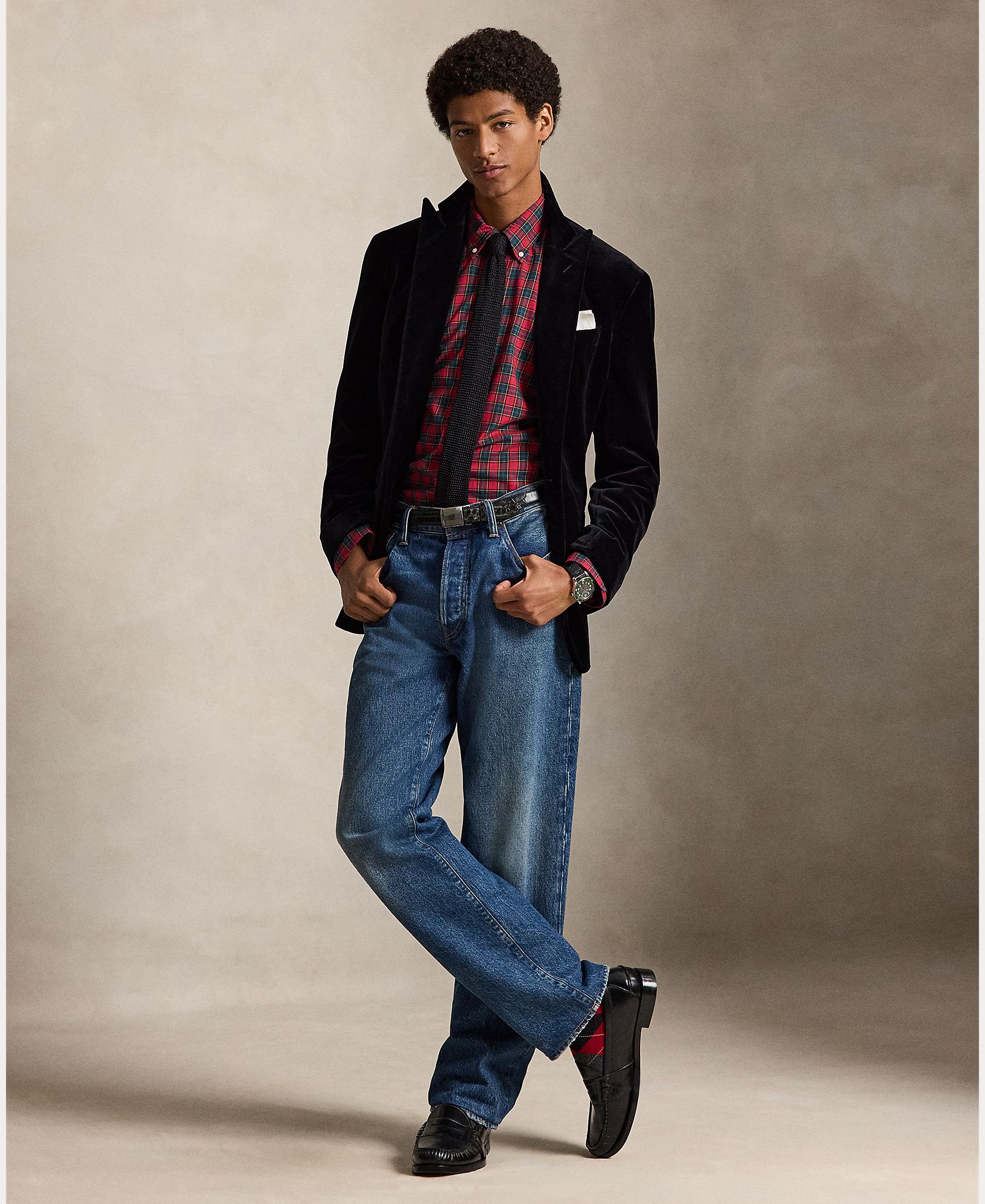 Imagen 5 de Camisa de hombre con cuadros Custom Fit - Polo Ralph Lauren - Rojo oscuro Rojo oscuro