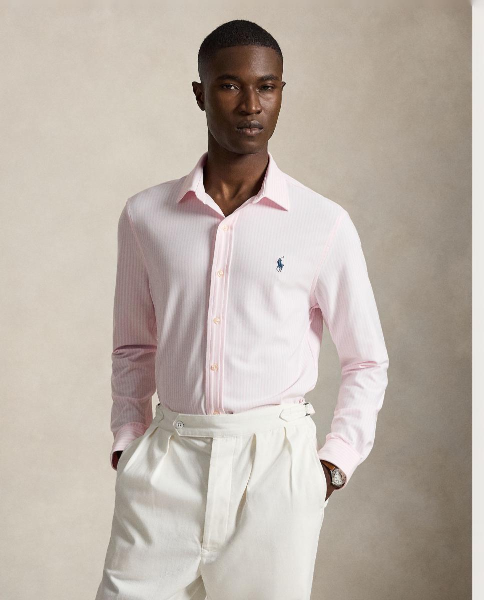 Imagem 0 de Camisa Oxford às Riscas Slim Fit