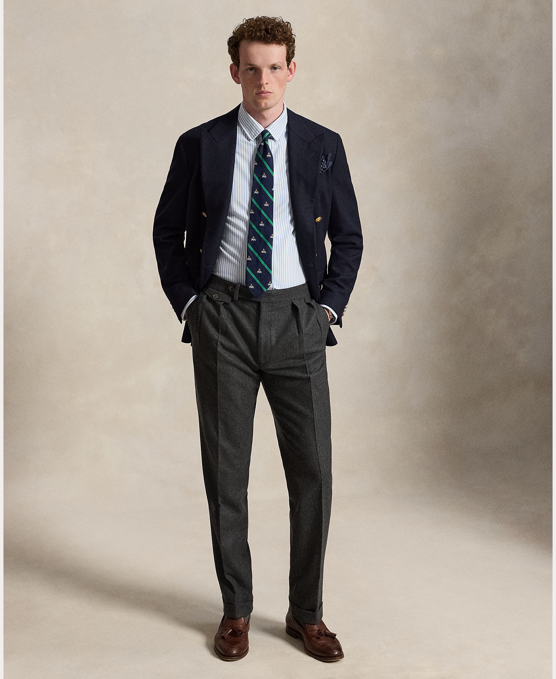 Camisa Oxford às Riscas Slim Fit Azul-claro-5