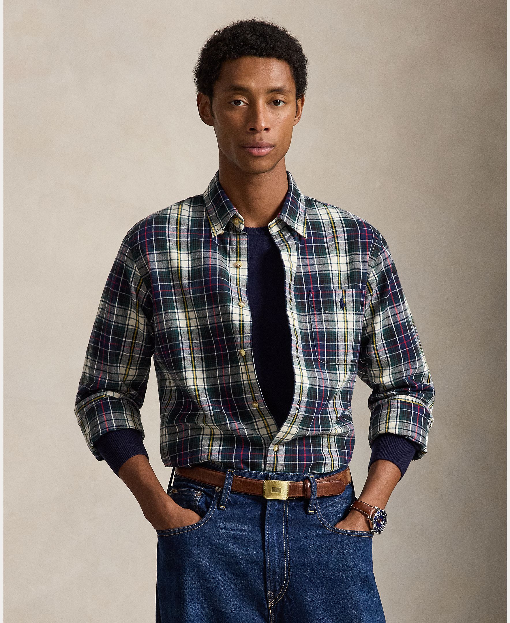 Imagem 0 de Camisa Oxford aos Quadrados Custom Fit