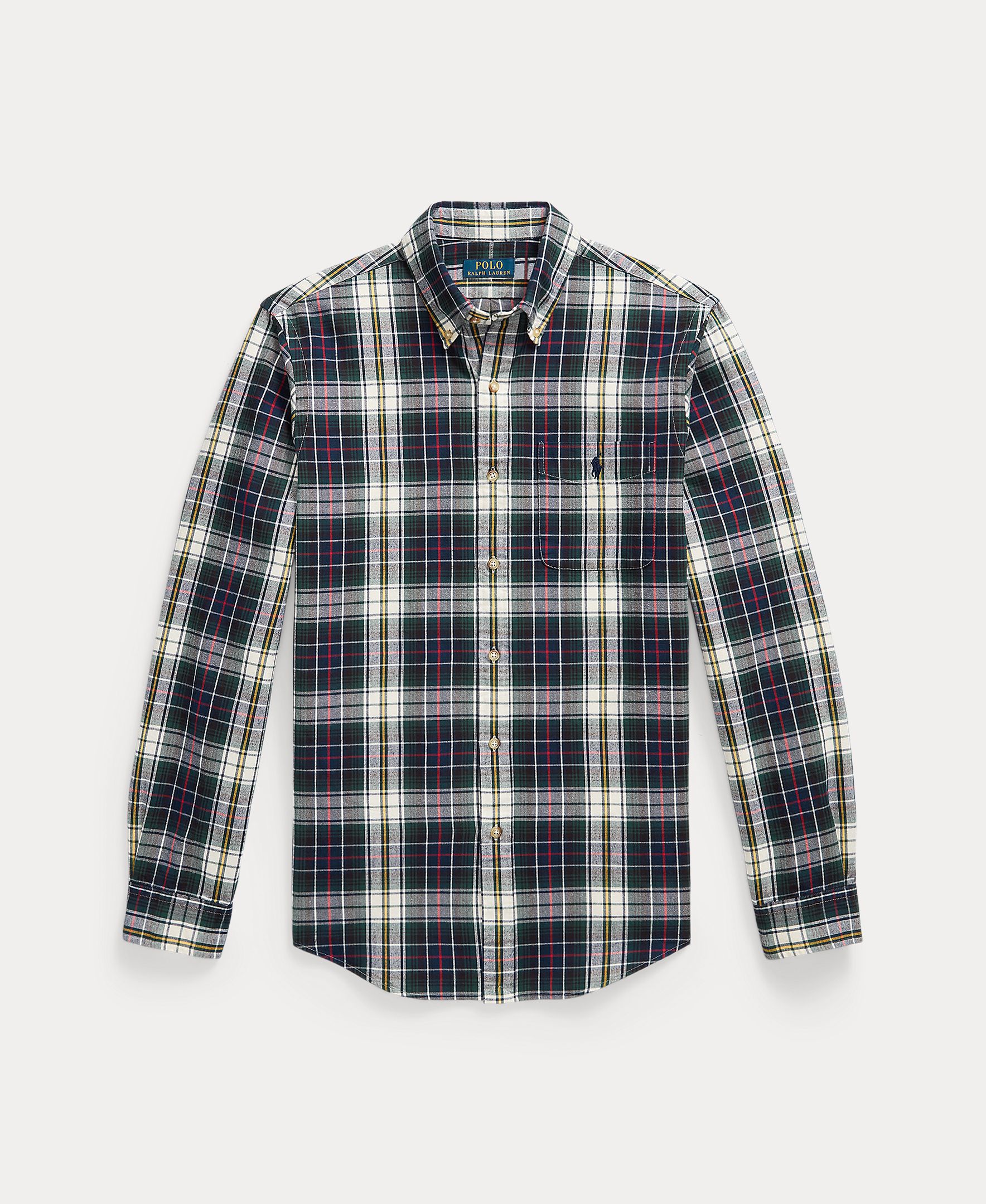Camisa Oxford aos Quadrados Custom Fit Azul-marinho-5