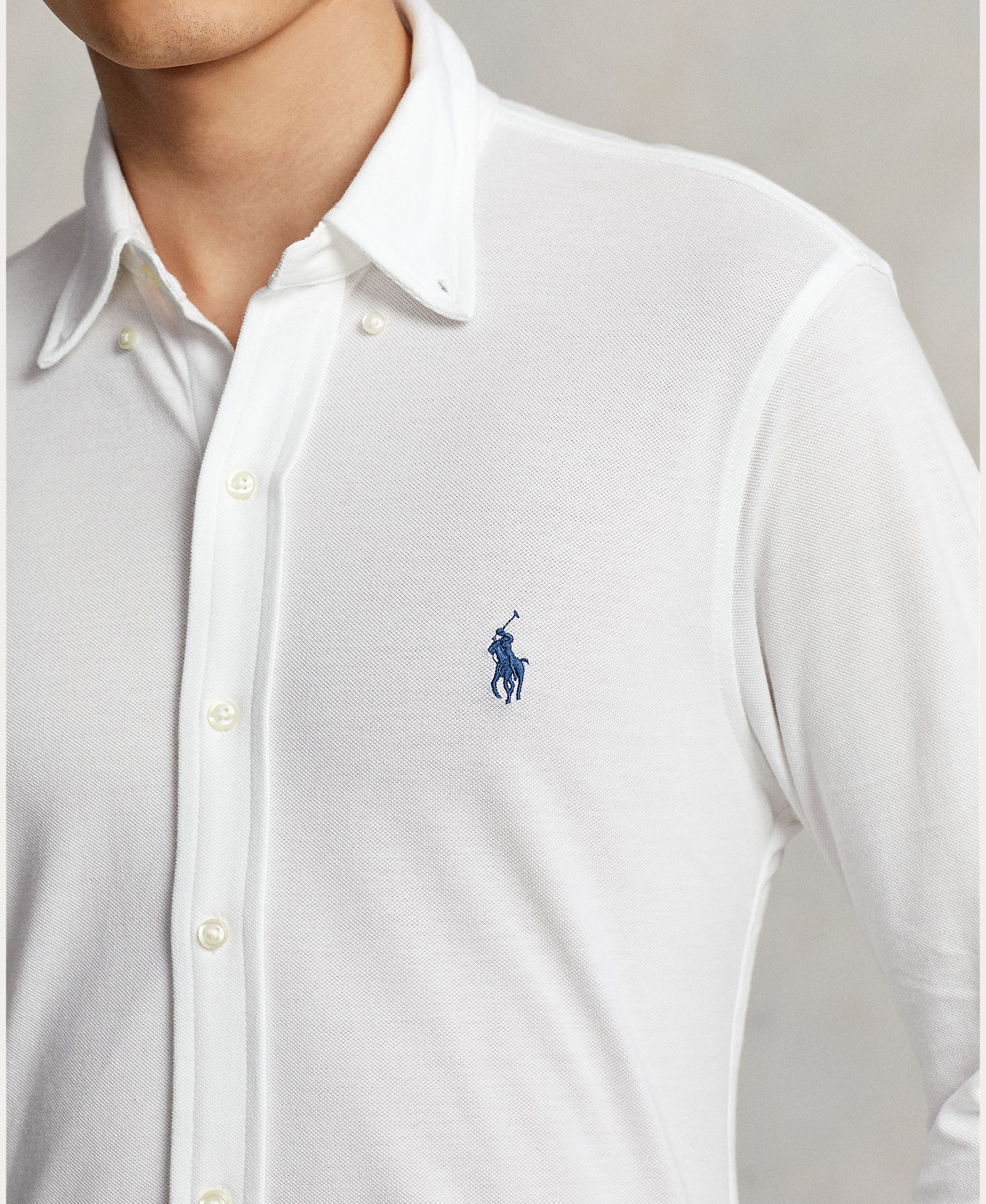 Camisa Piqué Regular Fit Branco-4