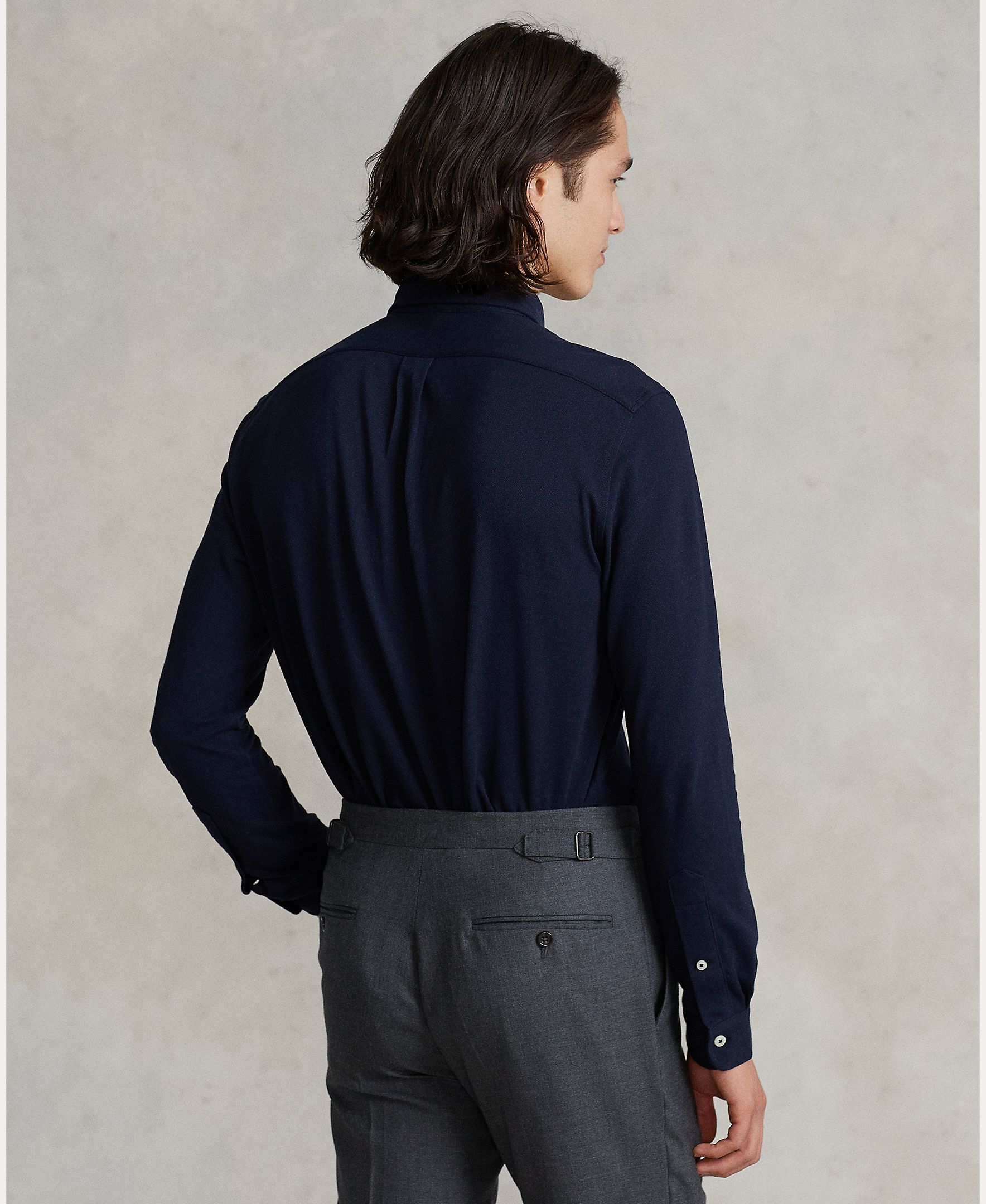 Camisa Piqué Regular Fit Azul-marinho-3