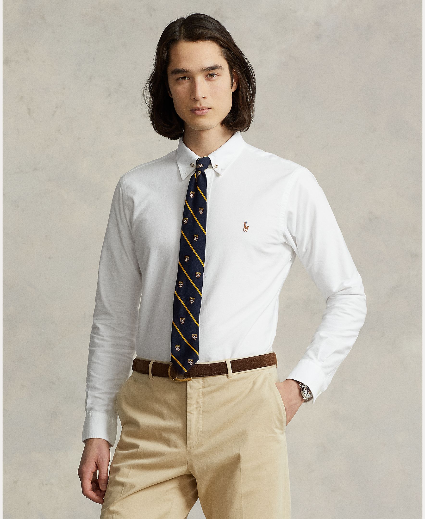 Camisa Oxford Regular Fit Branco-1