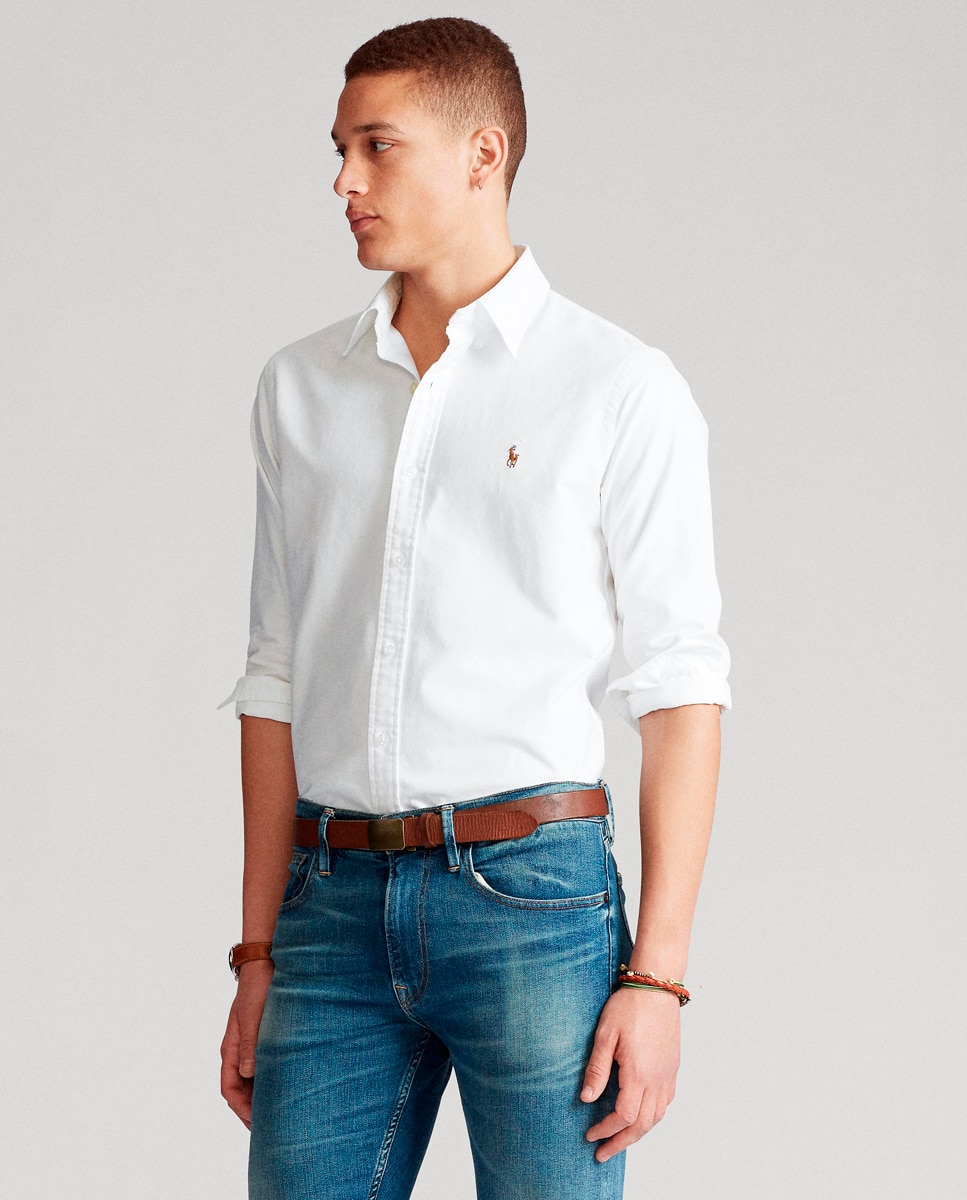 Camisa Oxford Regular Fit Branco-5