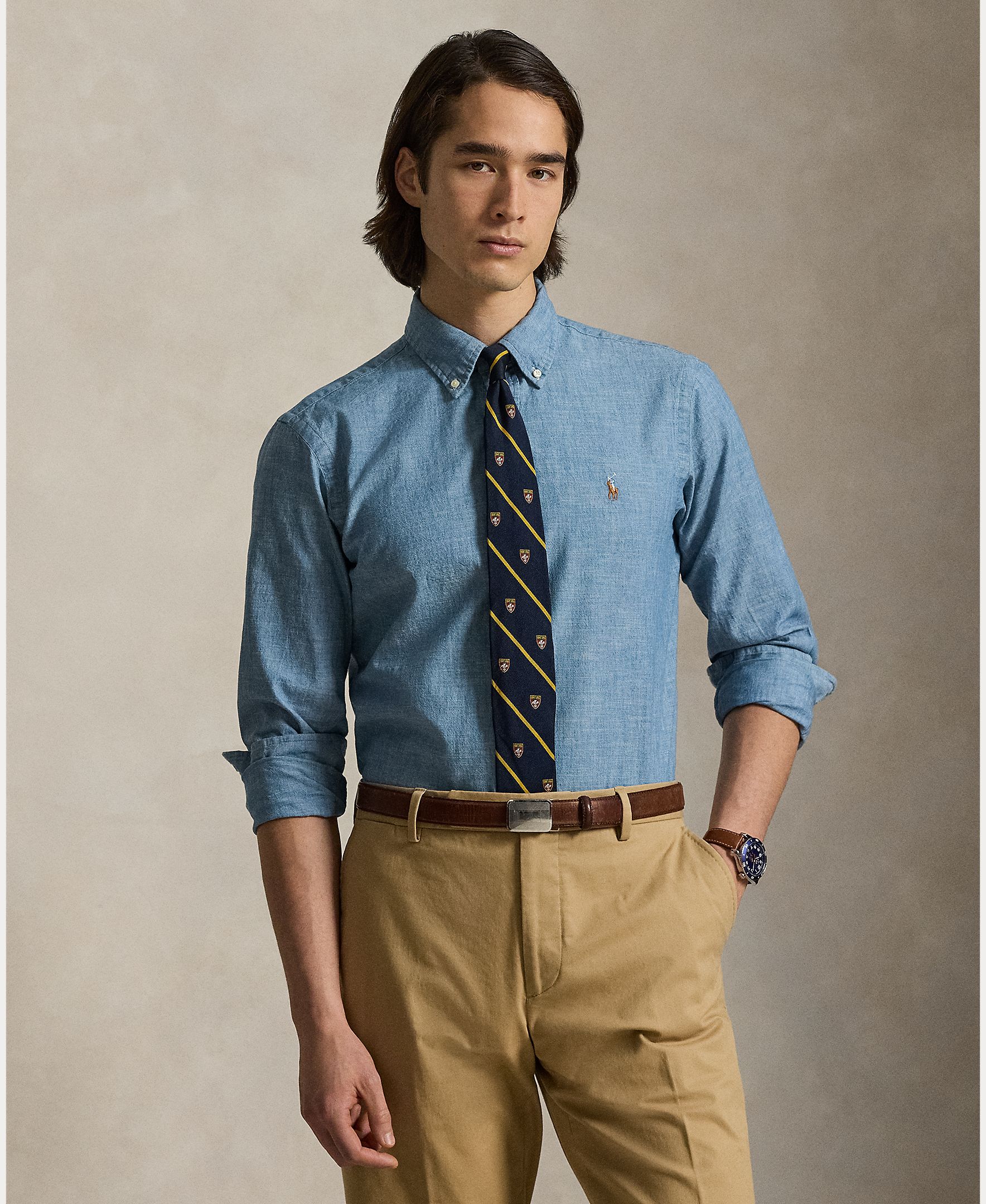 Polo Ralph Lauren - Camisa de hombre de Chambray Regular Fit.