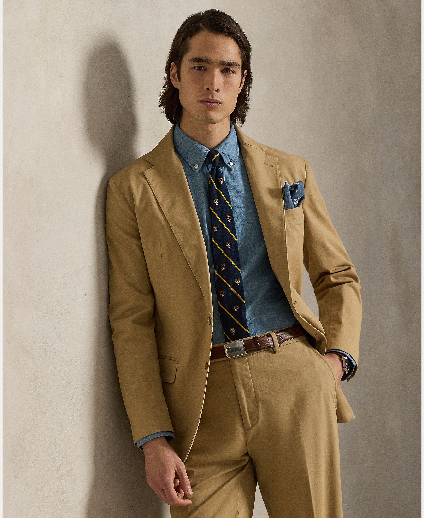 Camisa Regular Fit em Chambray Azul-índigo-5