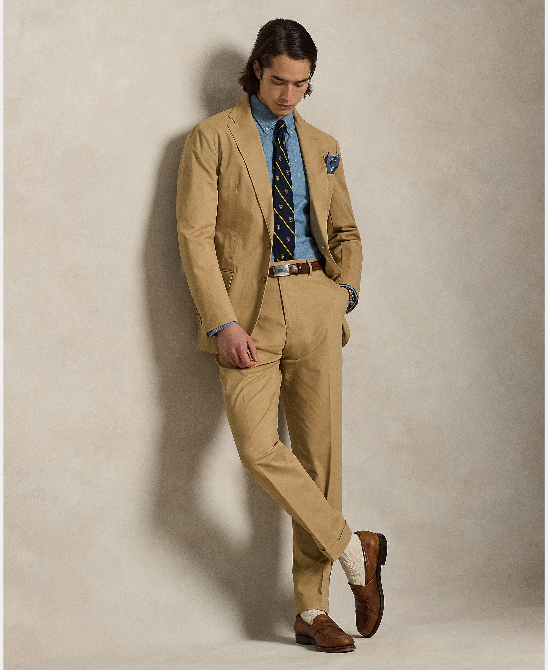 Camisa Regular Fit em Chambray Azul-índigo-9