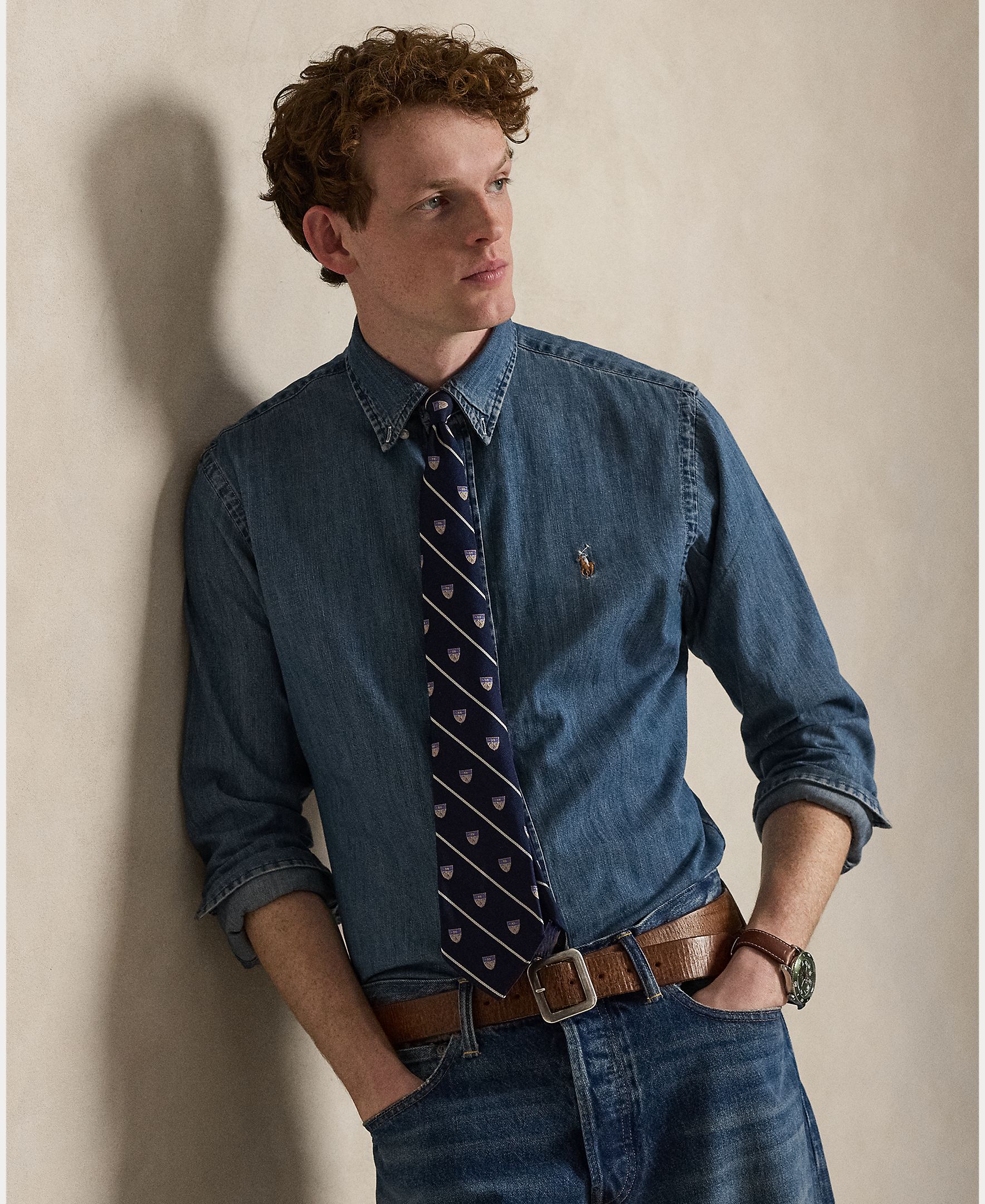 Polo Ralph Lauren - Camisa de hombre vaquera Regular Fit.