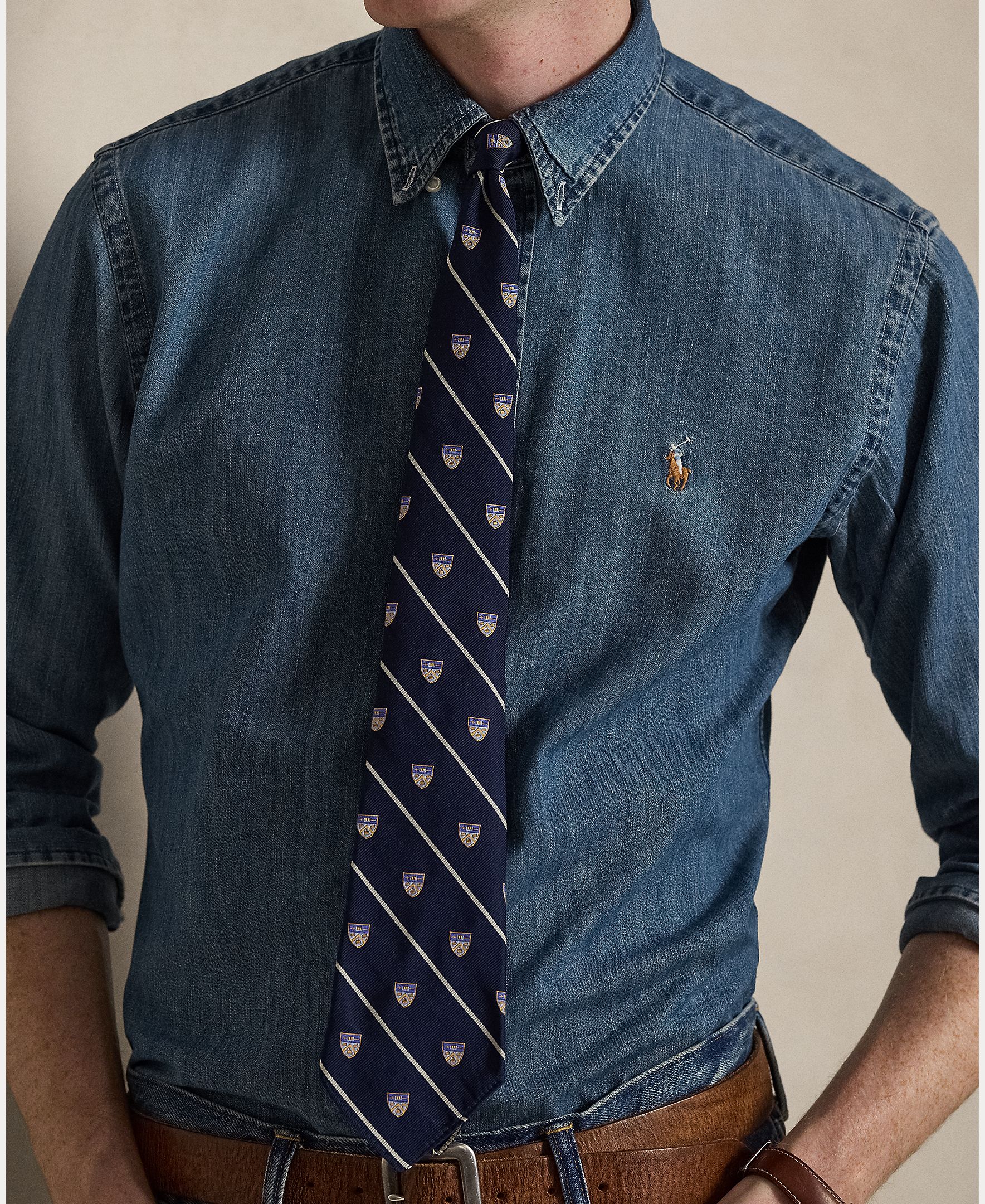 Camisa Custom Fit de Ganga Azul-índigo-4