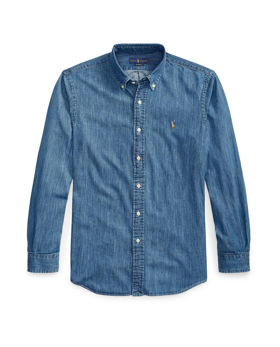 Camisa Custom Fit de Ganga Azul-índigo-6