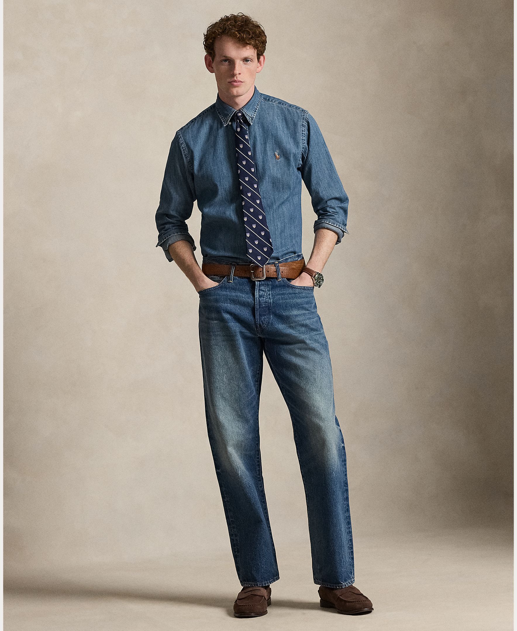 Camisa Custom Fit de Ganga Azul-índigo-9