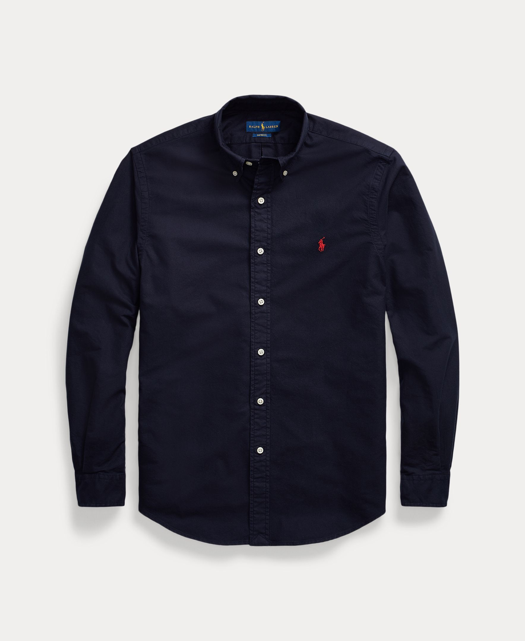 Camisa de hombre oxford teñida en prenda Blanco/ - Polo Ralph Lauren - Azul marino Azul marino-7