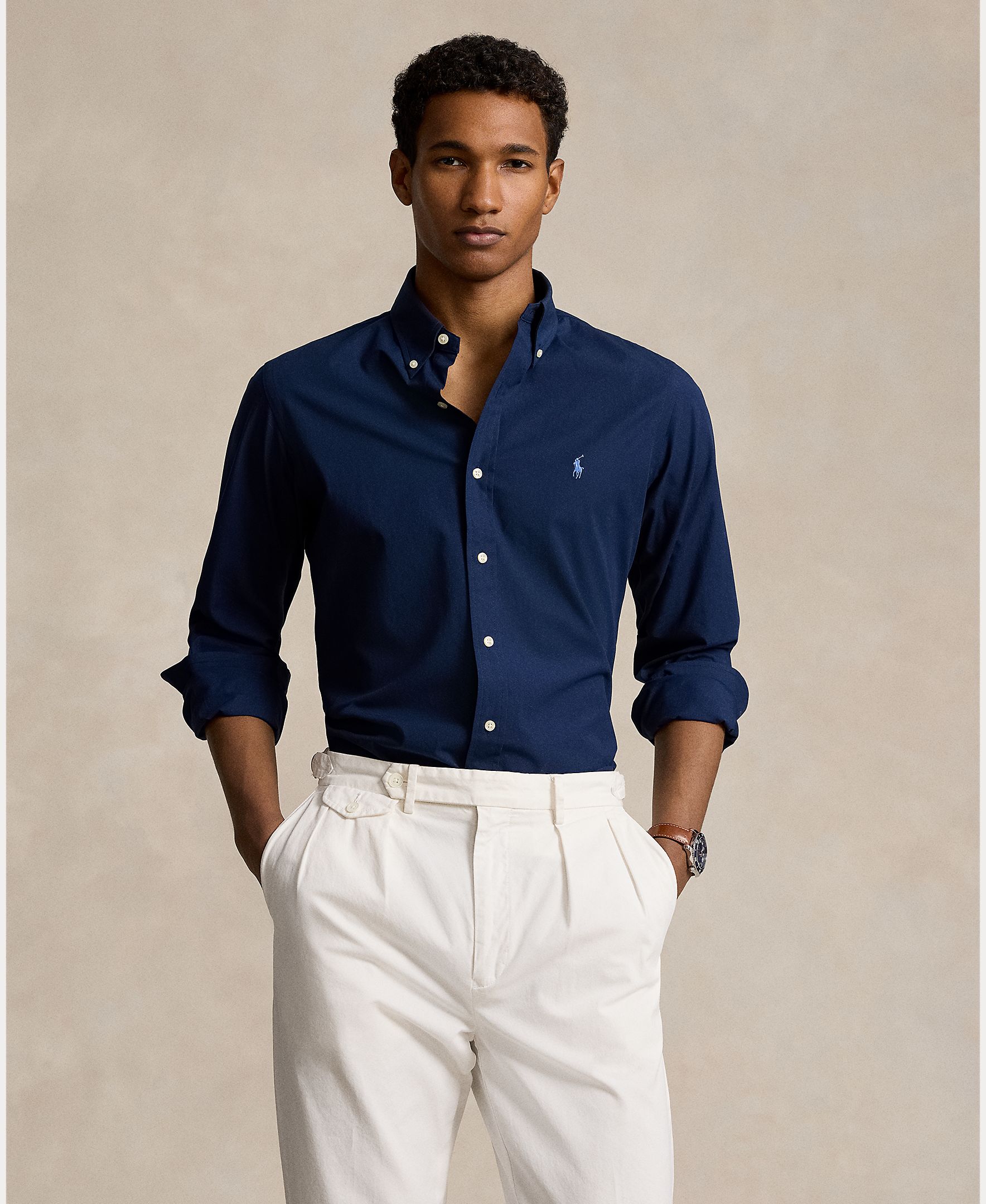 Polo Ralph Lauren - Camisa de hombre popelín Classic fit tallas grandes.