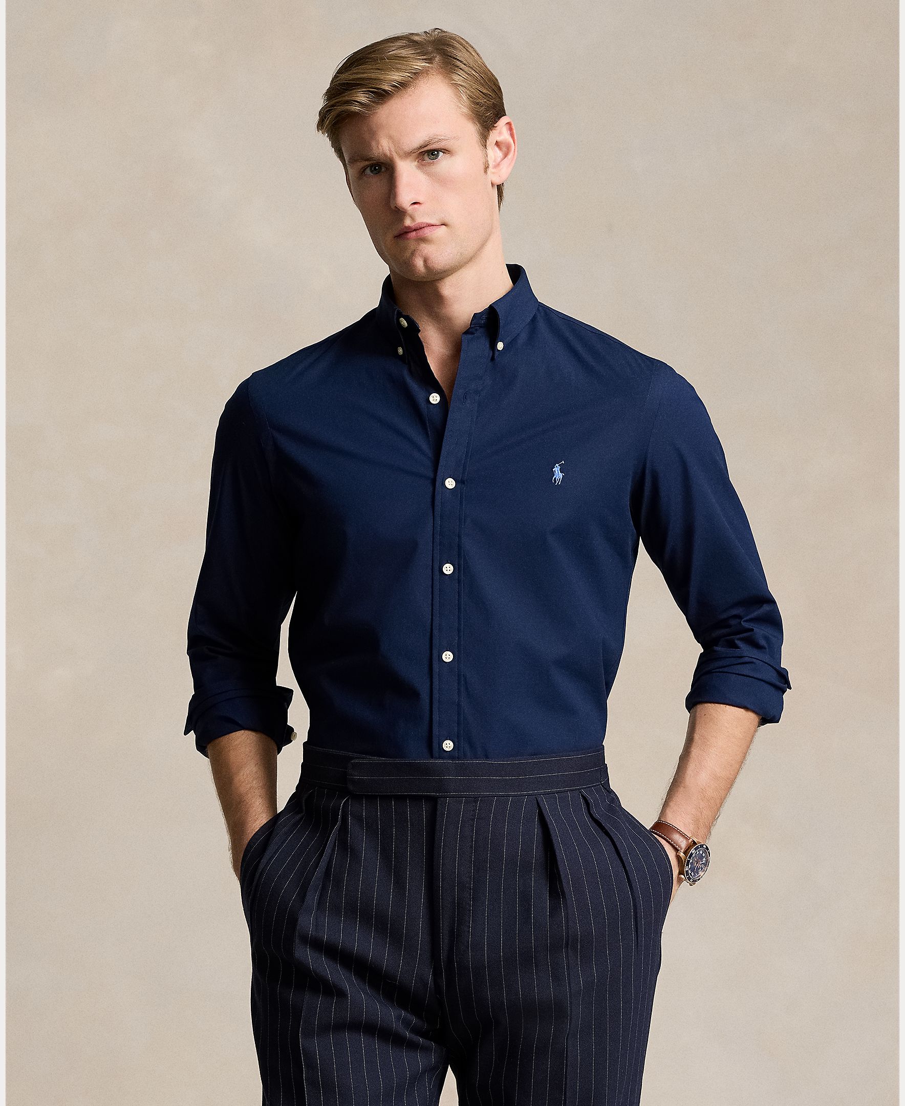 Polo Ralph Lauren - Camisa de hombre de popelina Slim fit.