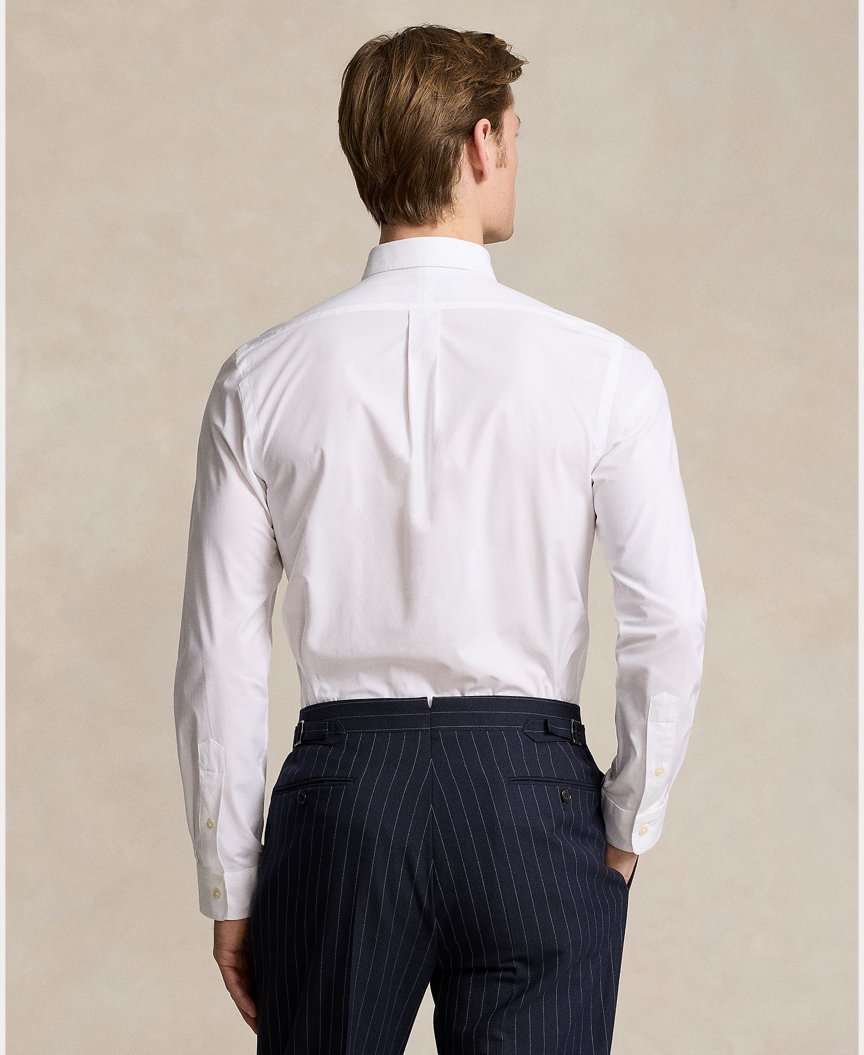 Camisa de Popelina Slim Fit Branco-3
