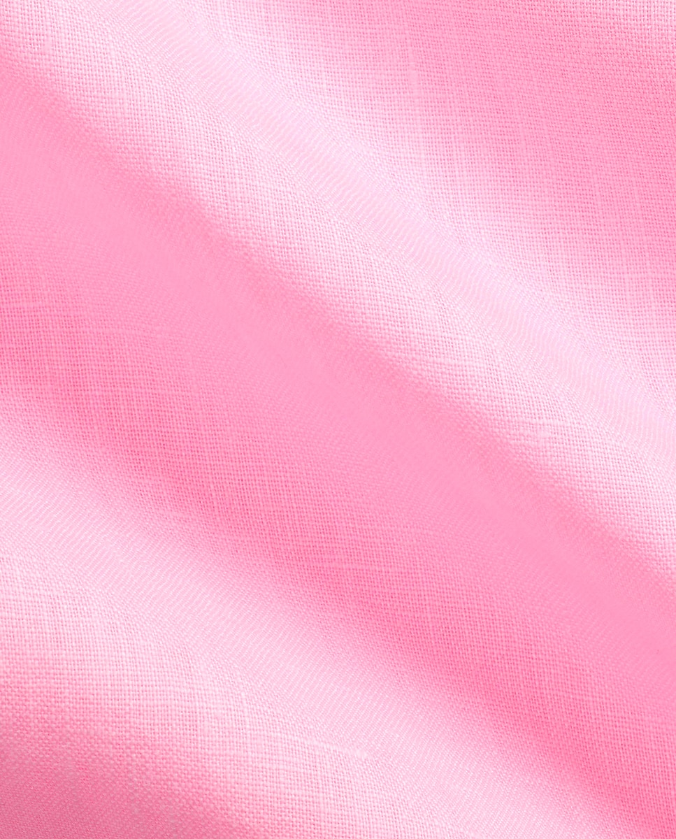 Camisa de Linho Classic Fit Rosa-5