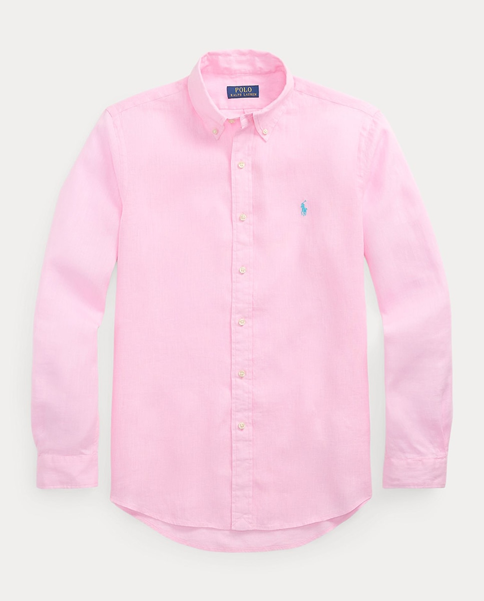 Camisa de Linho Classic Fit Rosa-6
