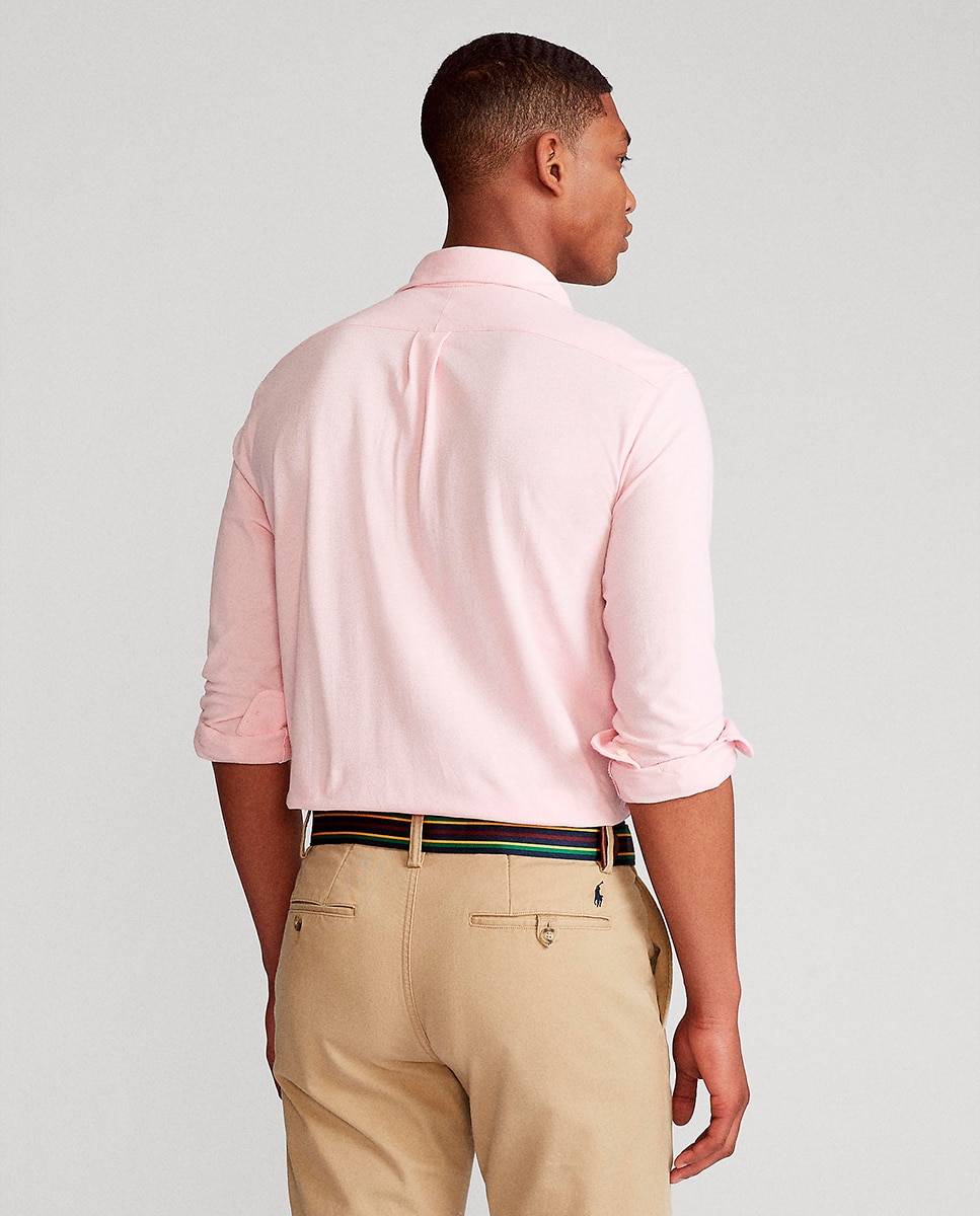 Camisa Regular Fit em Algodão Rosa pálido-3