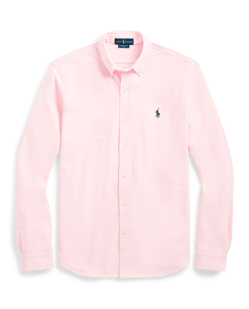 Camisa Regular Fit em Algodão Rosa pálido-6