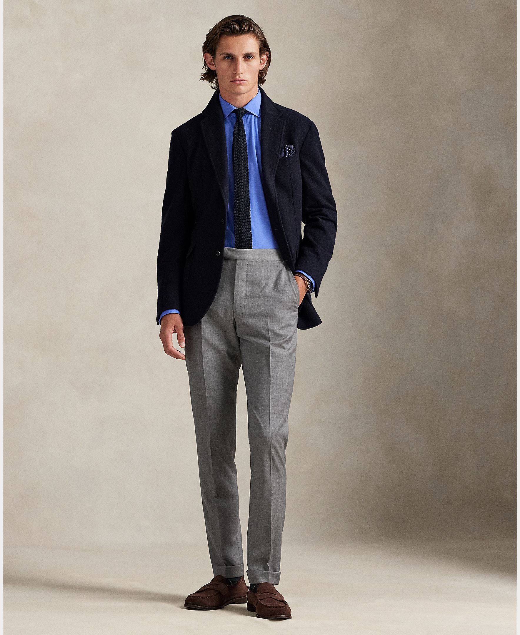 Camisa de Algodão Regular Fit Azul Luminoso-8