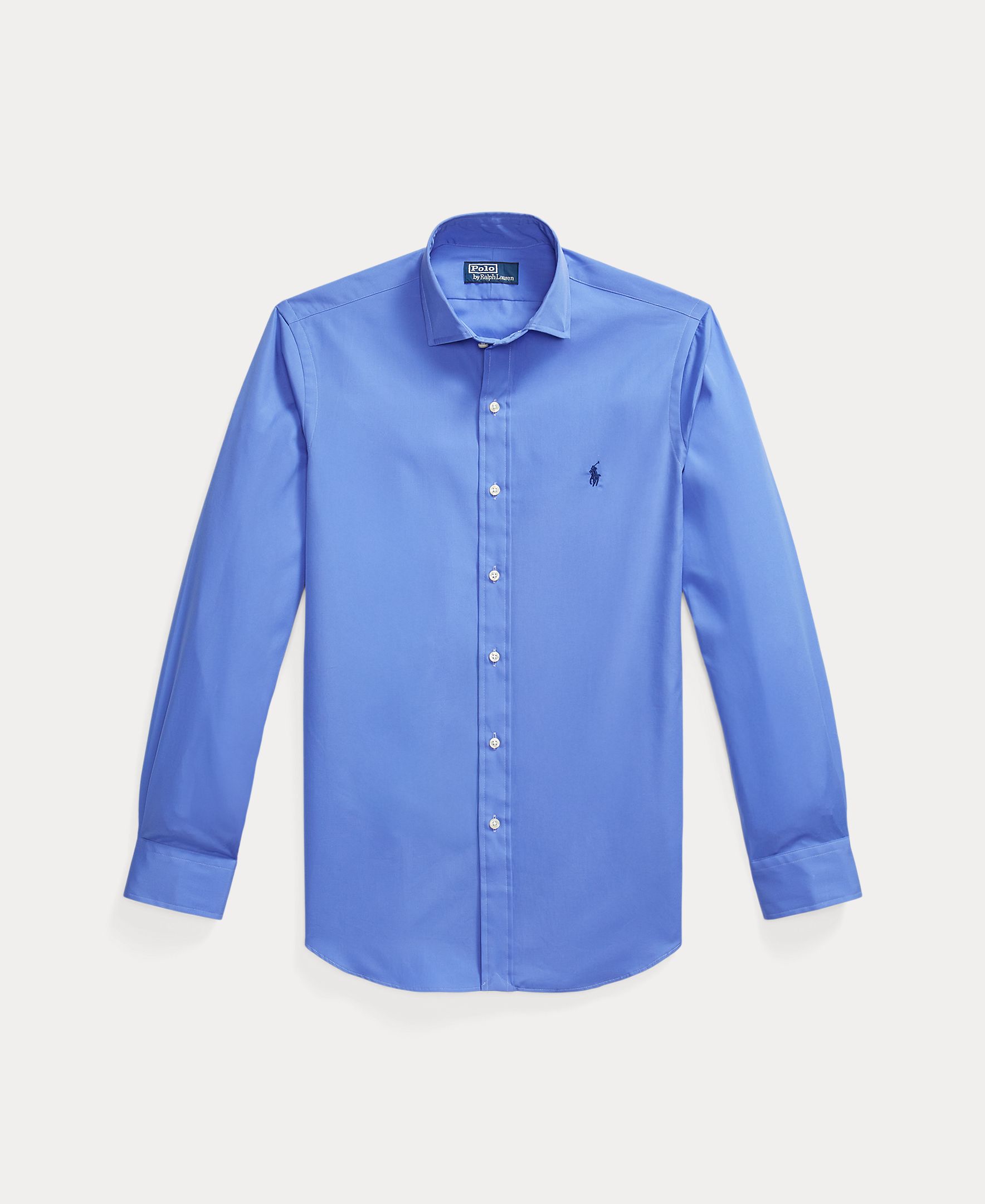 Camisa de Algodão Regular Fit Azul Luminoso-7