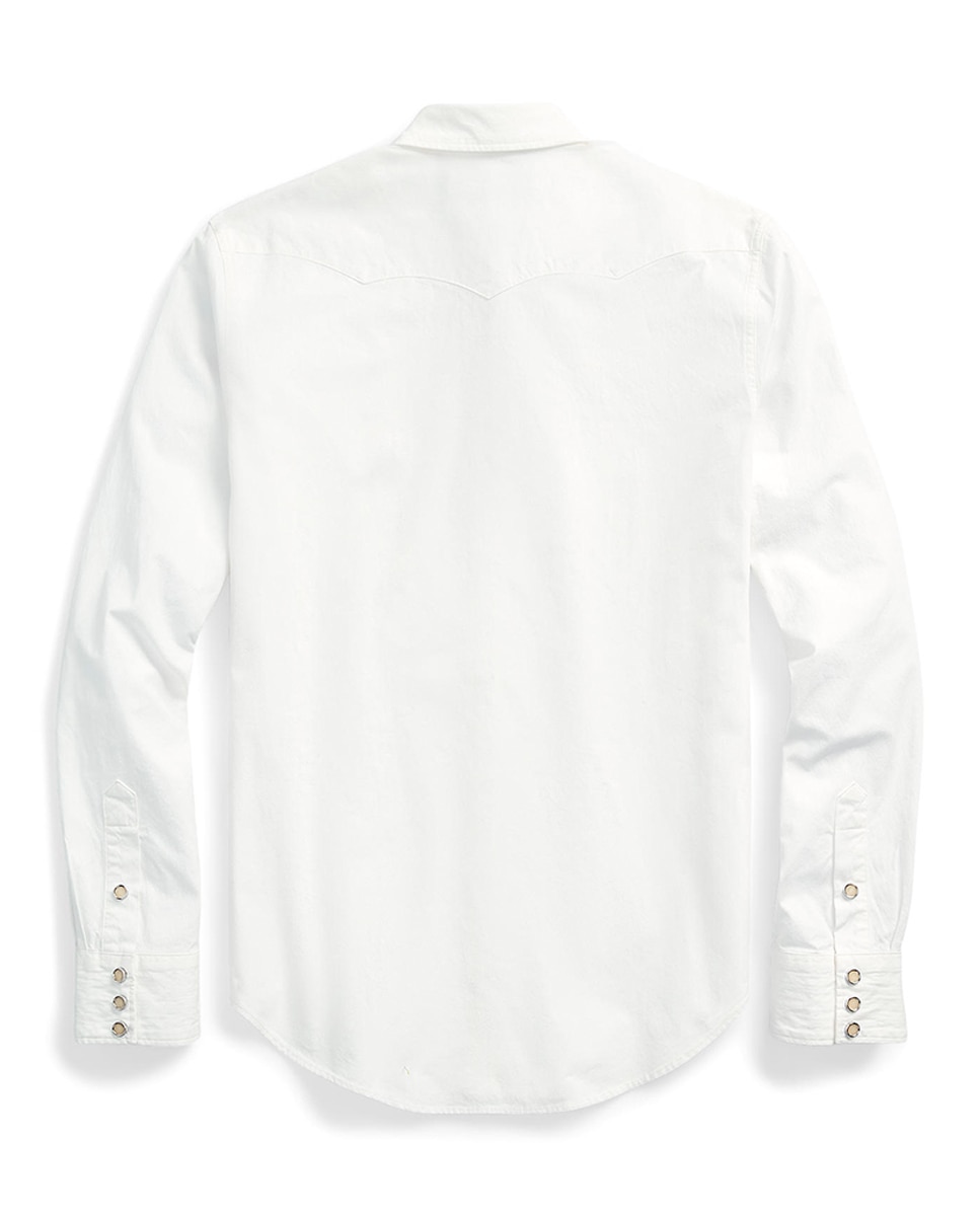 Camisa de Popelina Slim Fit Double RL Branco-2