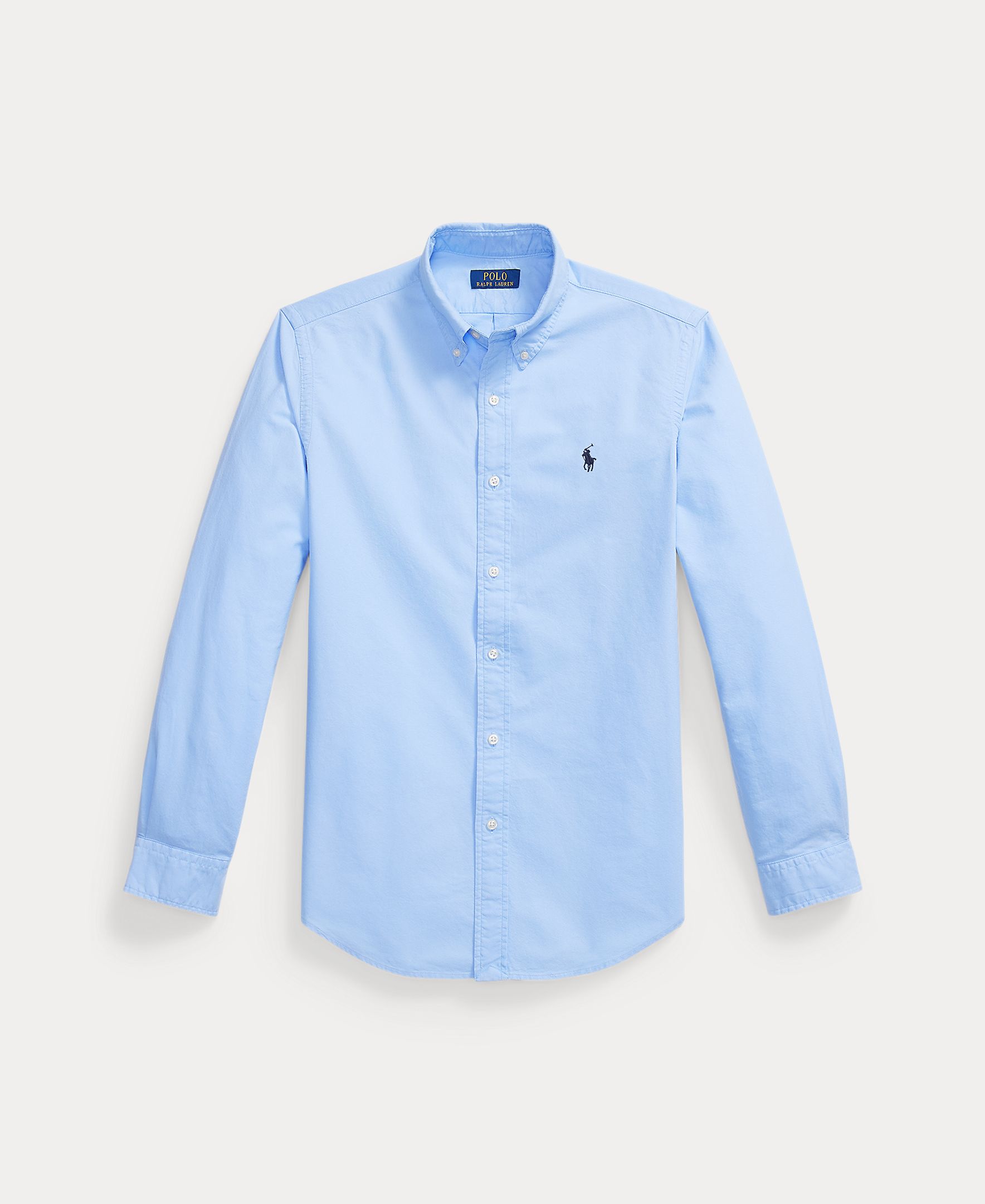 Camisa Oxford de Algodão Custom Fit Azul-porcelana-5