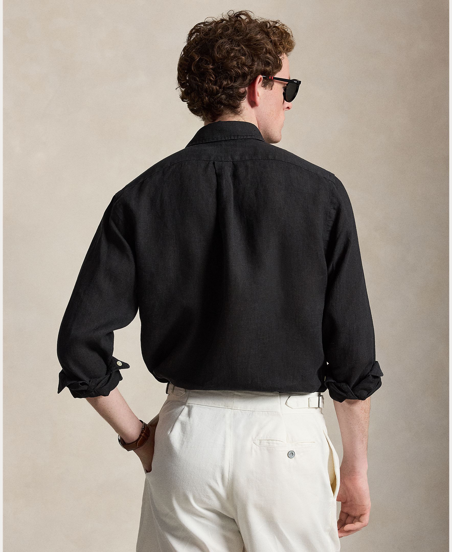 Camisa de Linho Classic Fit Preto-3