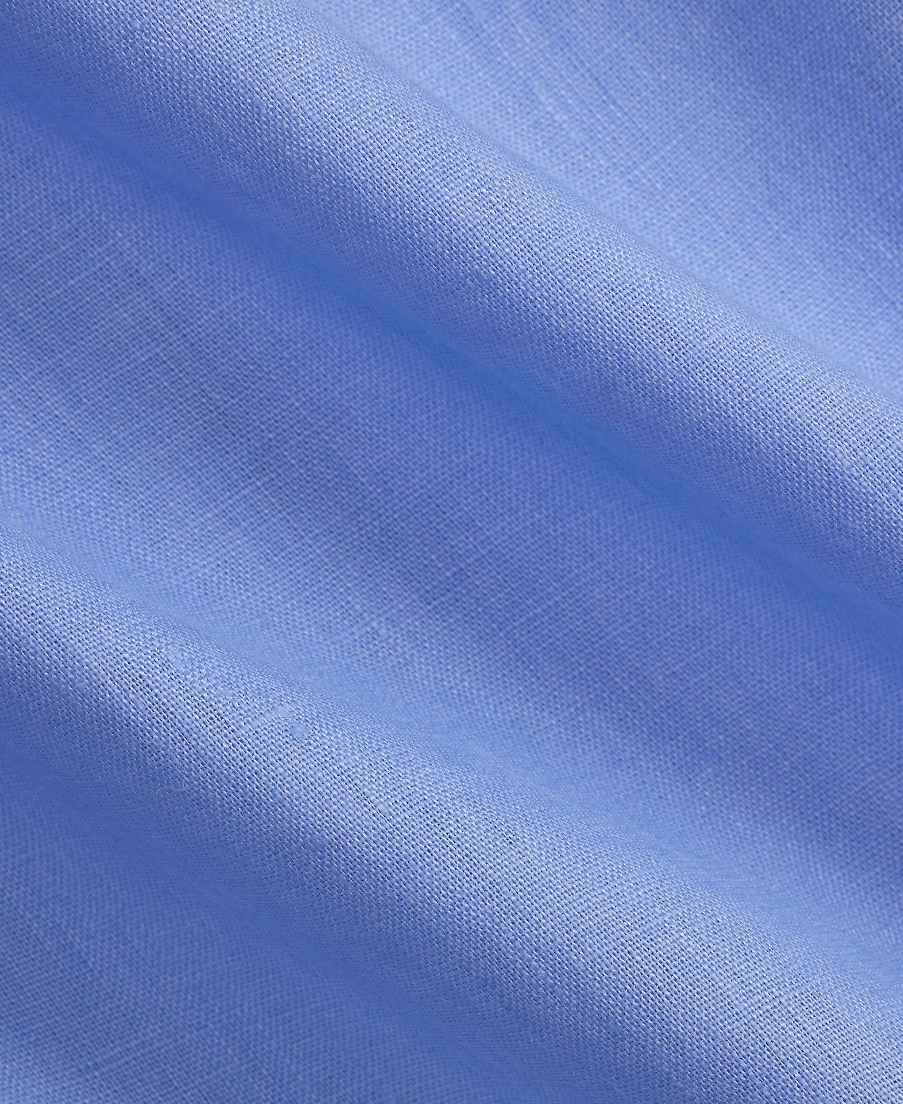 Camisa de Linho Classic Fit Azul-claro-5
