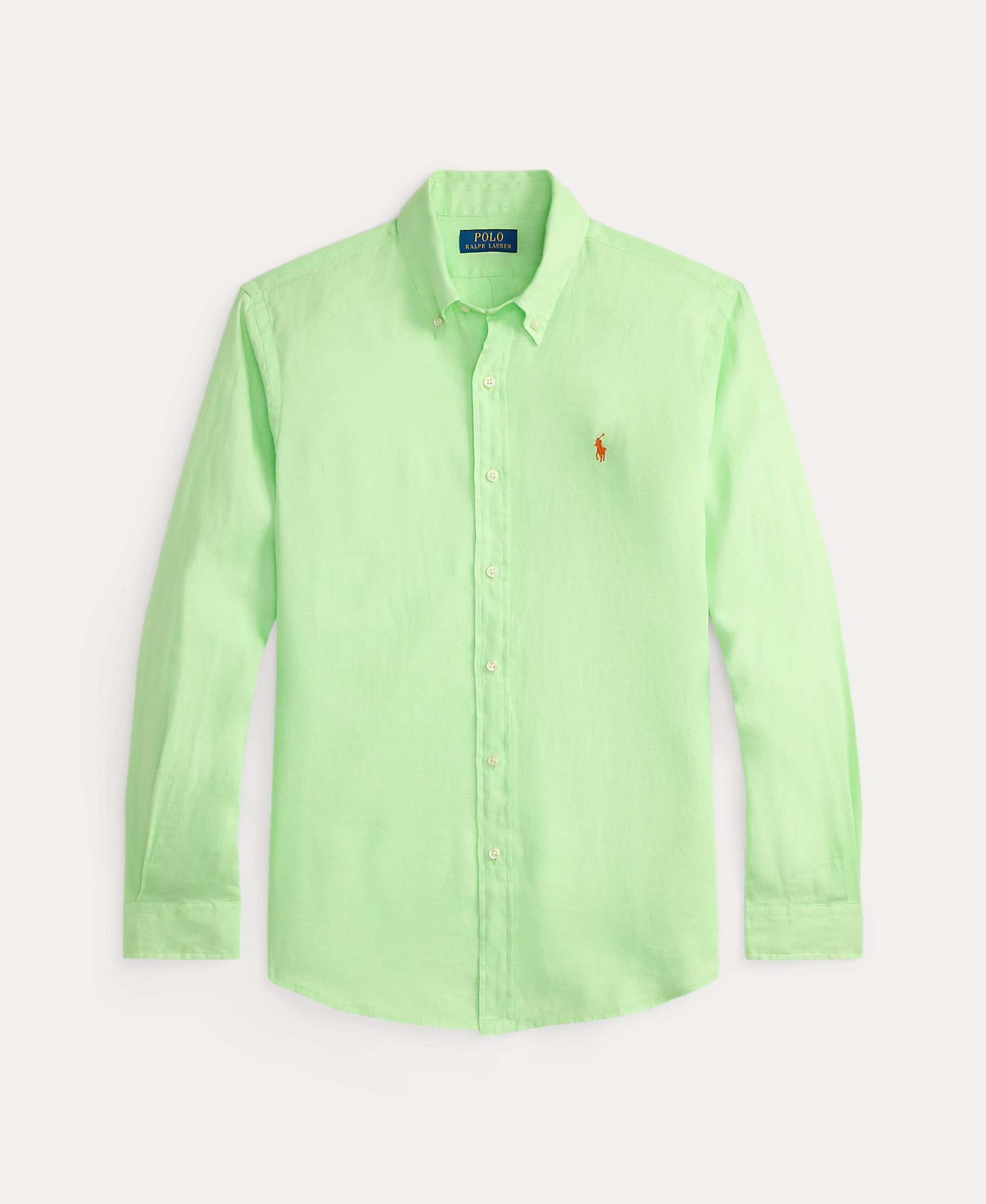 Camisa de Linho Classic Fit Verde Lima-6