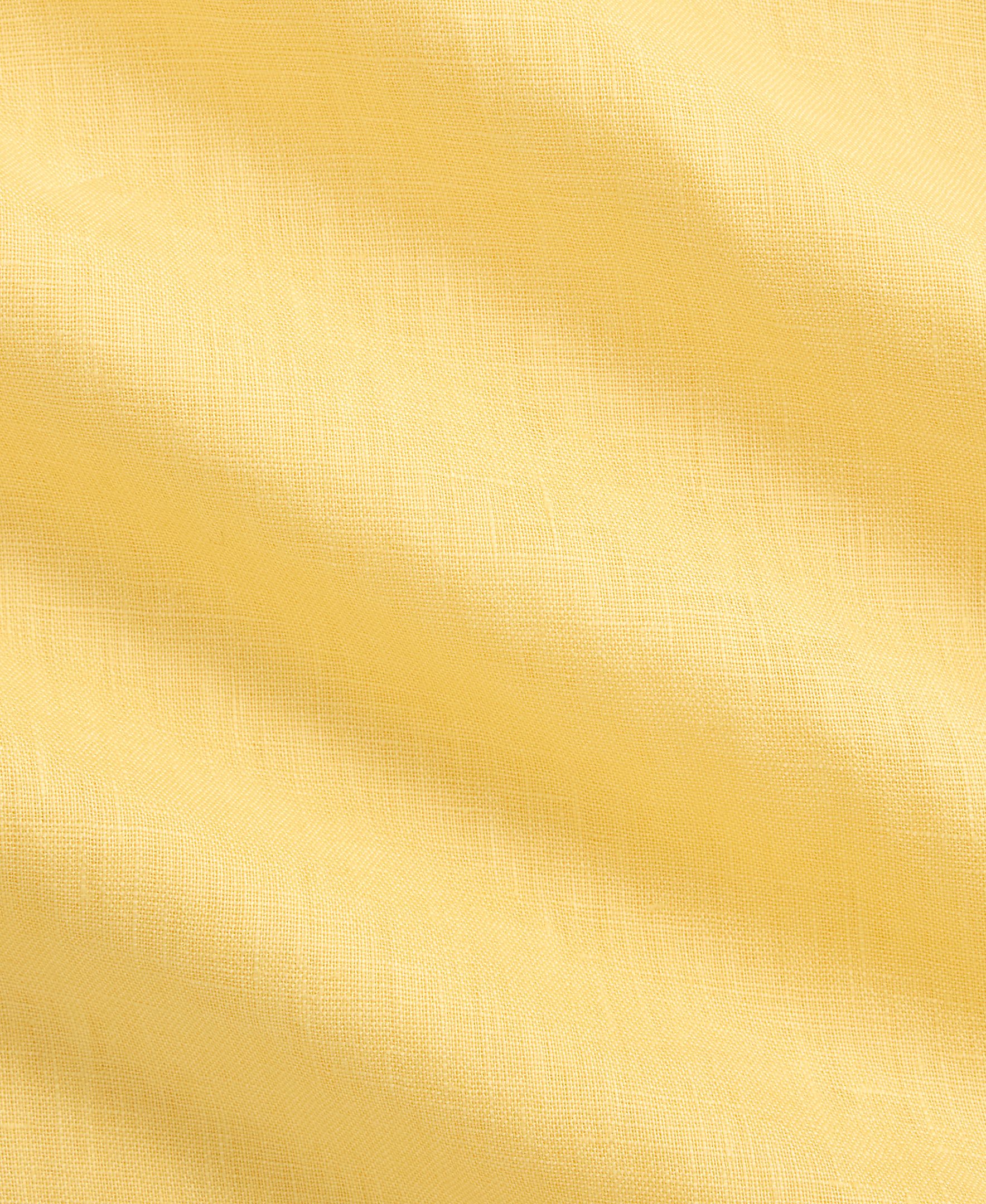 Camisa de Linho Classic Fit Amarelo-5