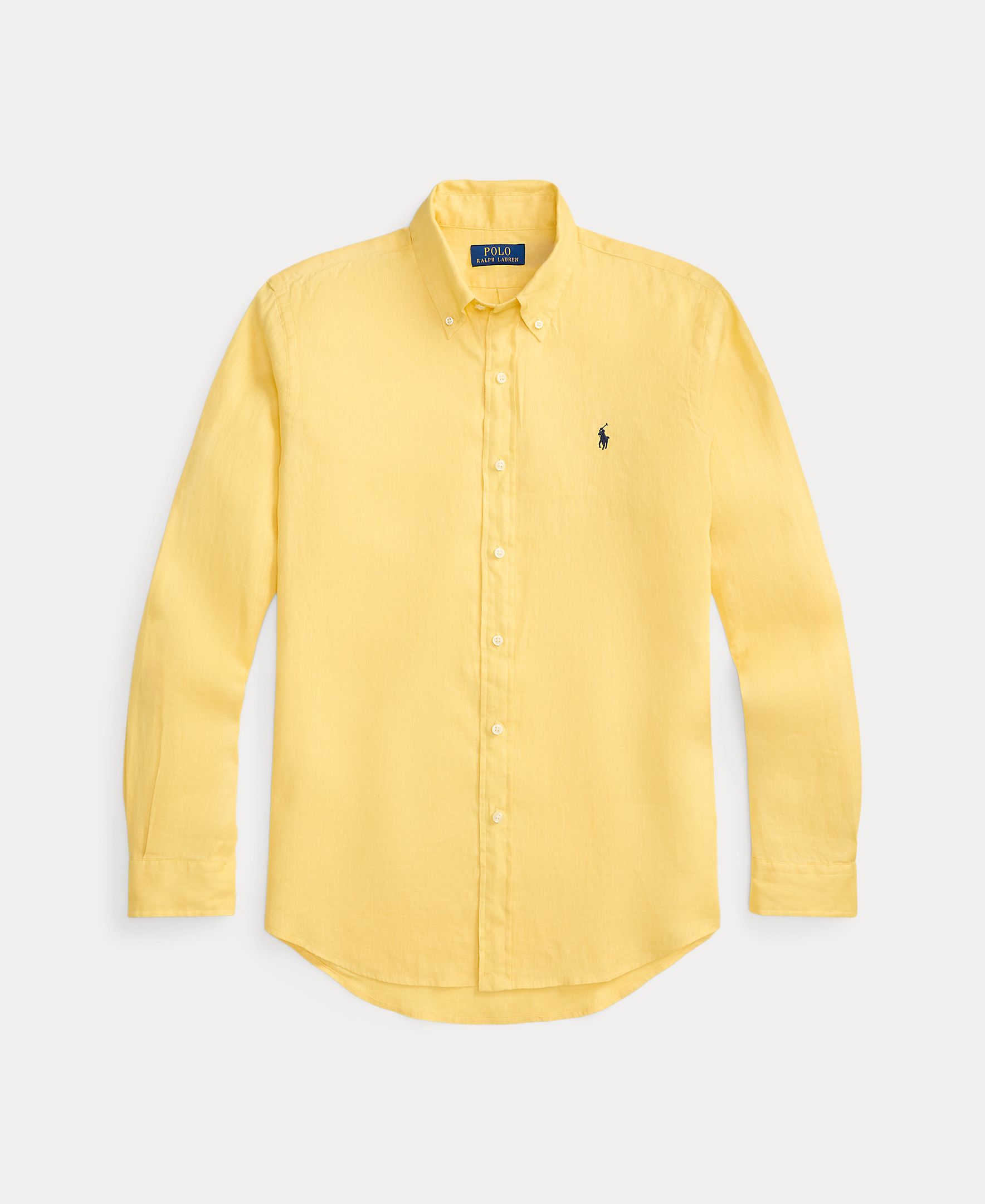 Camisa de Linho Classic Fit Amarelo-6