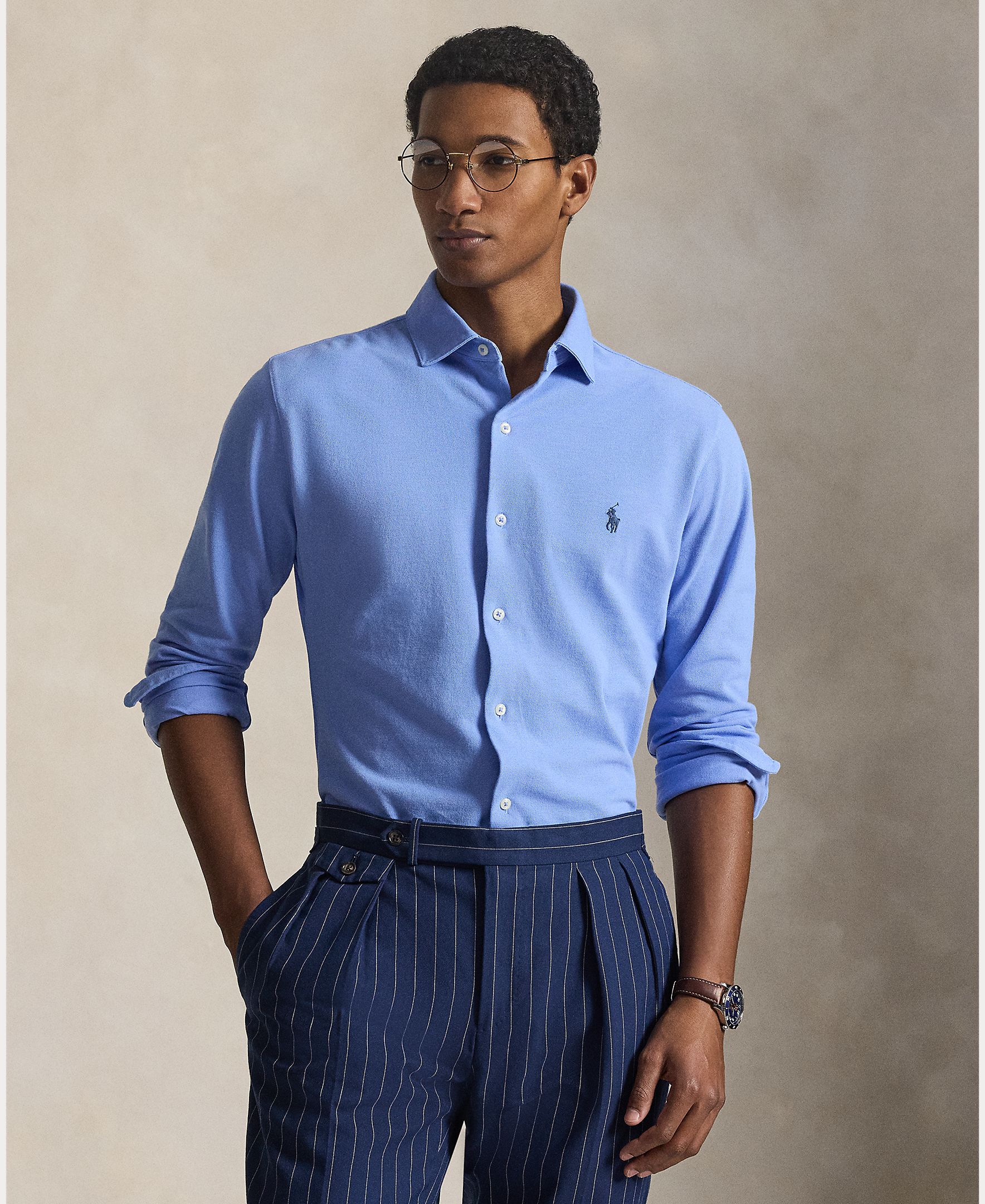 Polo Ralph Lauren - Camisa de hombre de algodón de manga larga.