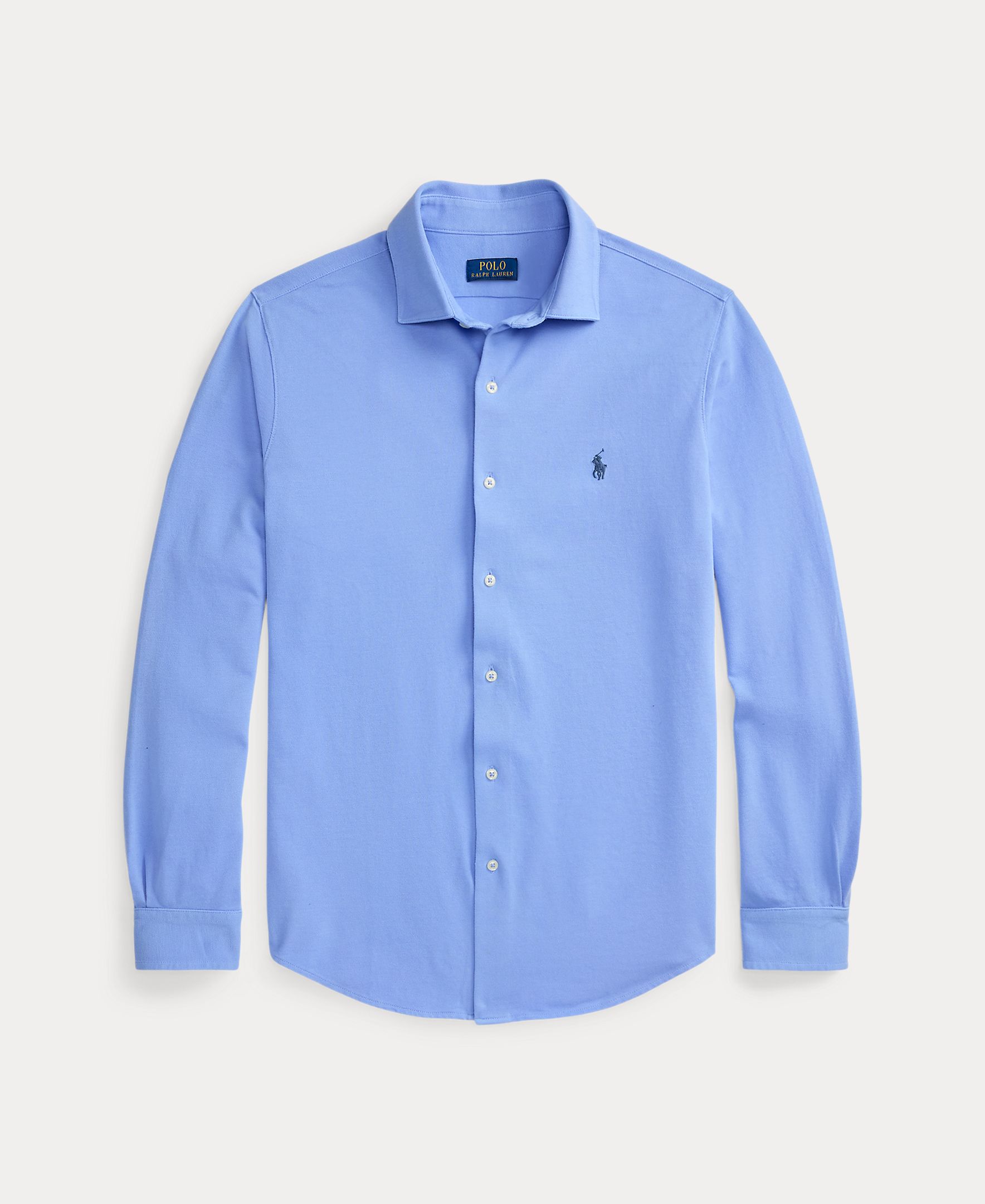 Camisa de Manga Comprida em Algodão Azul-6
