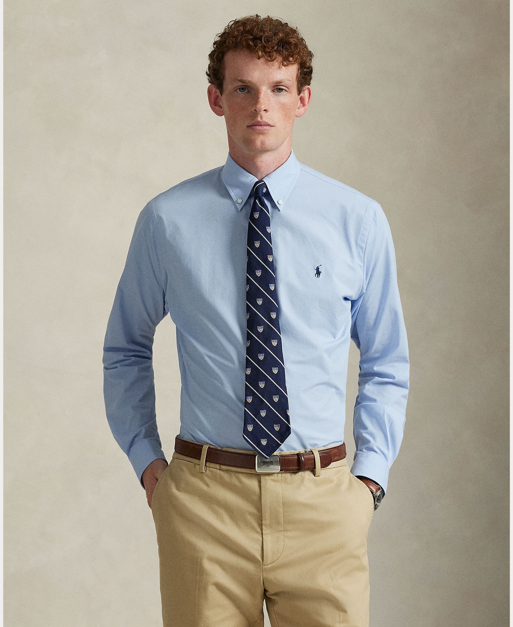 Polo Ralph Lauren - Camisa de hombre de popelina Custom Fit.