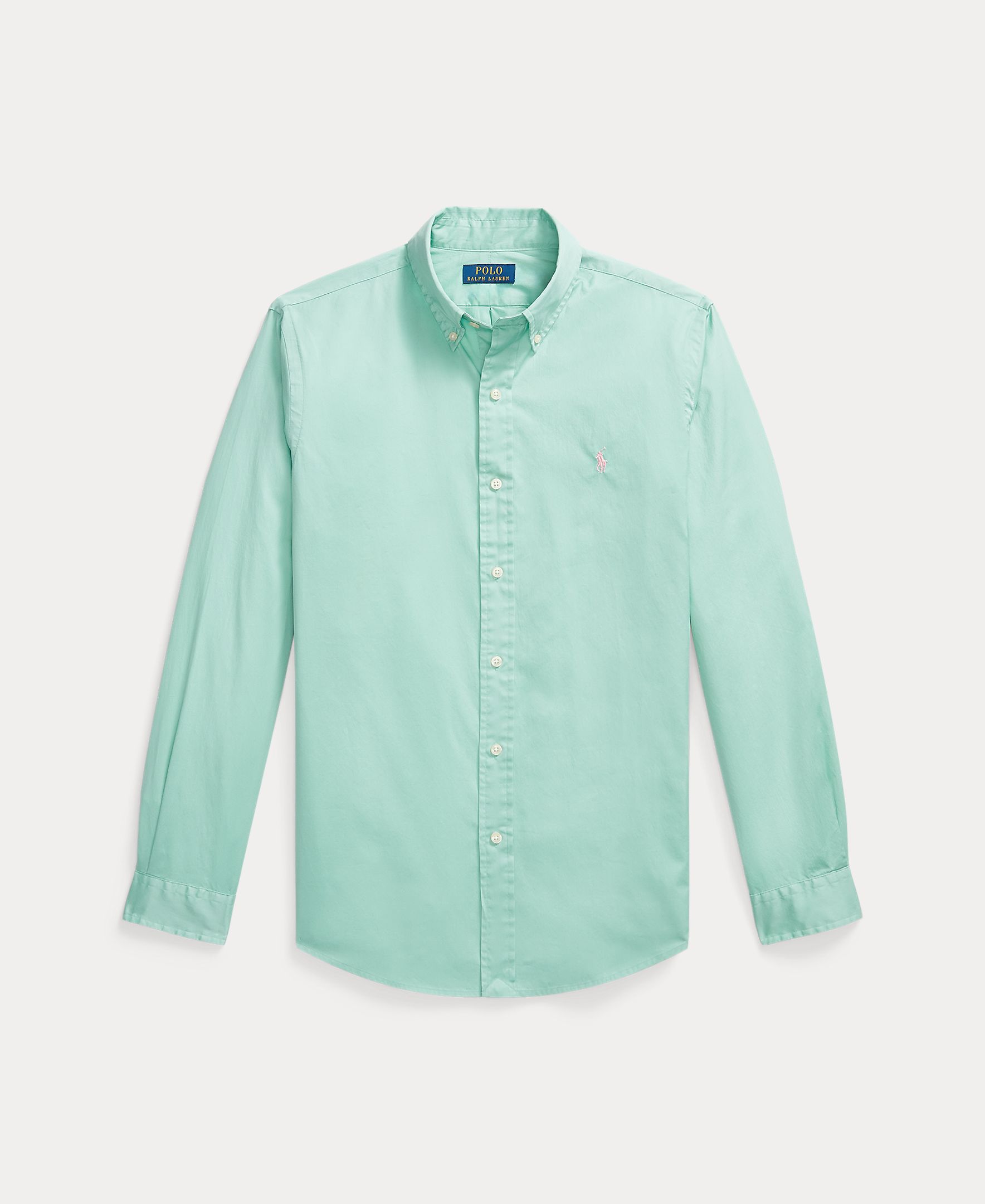 Camisa Regular Fit de Sarja Verde Água-6