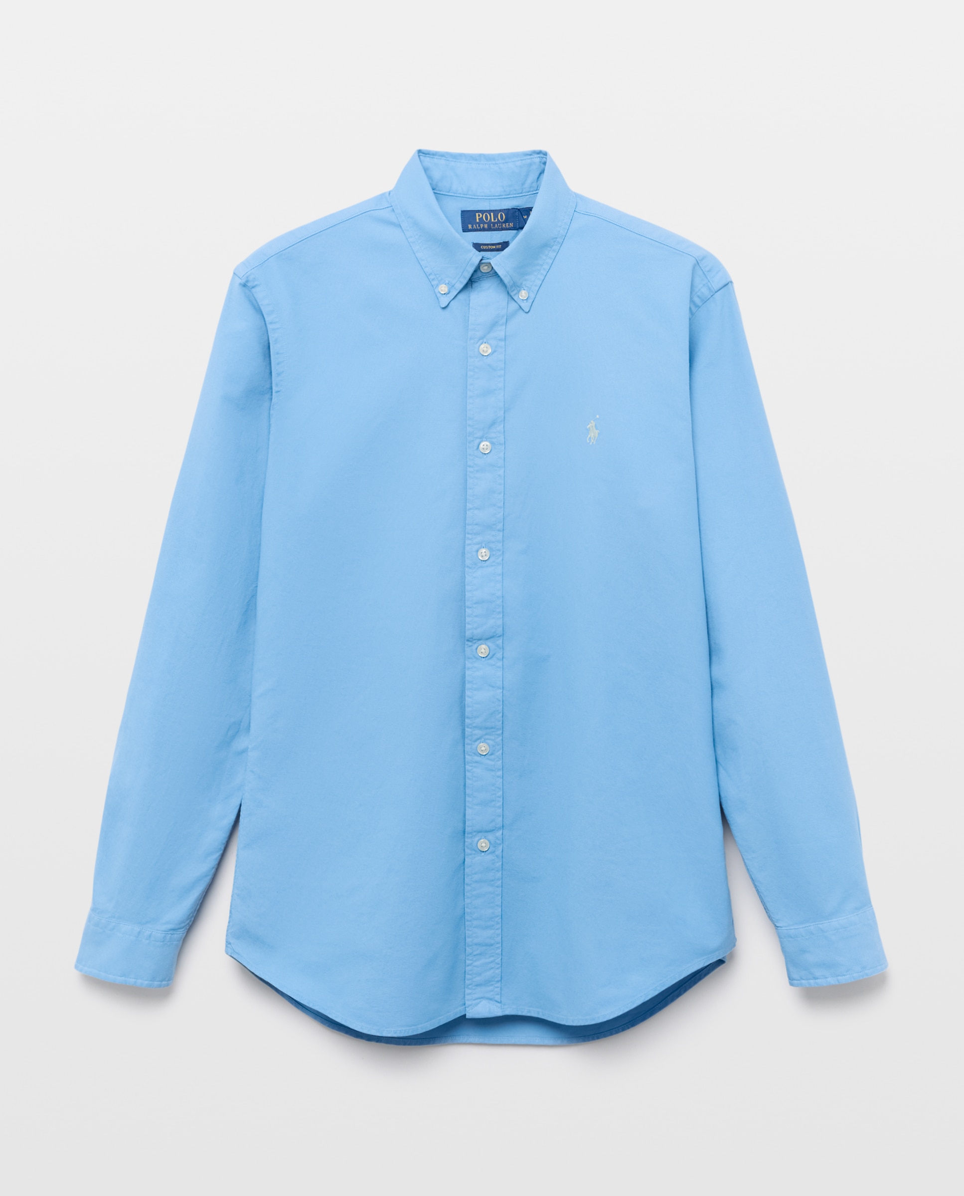 Camisa Oxford de Algodão Custom Fit Azul-índigo-4