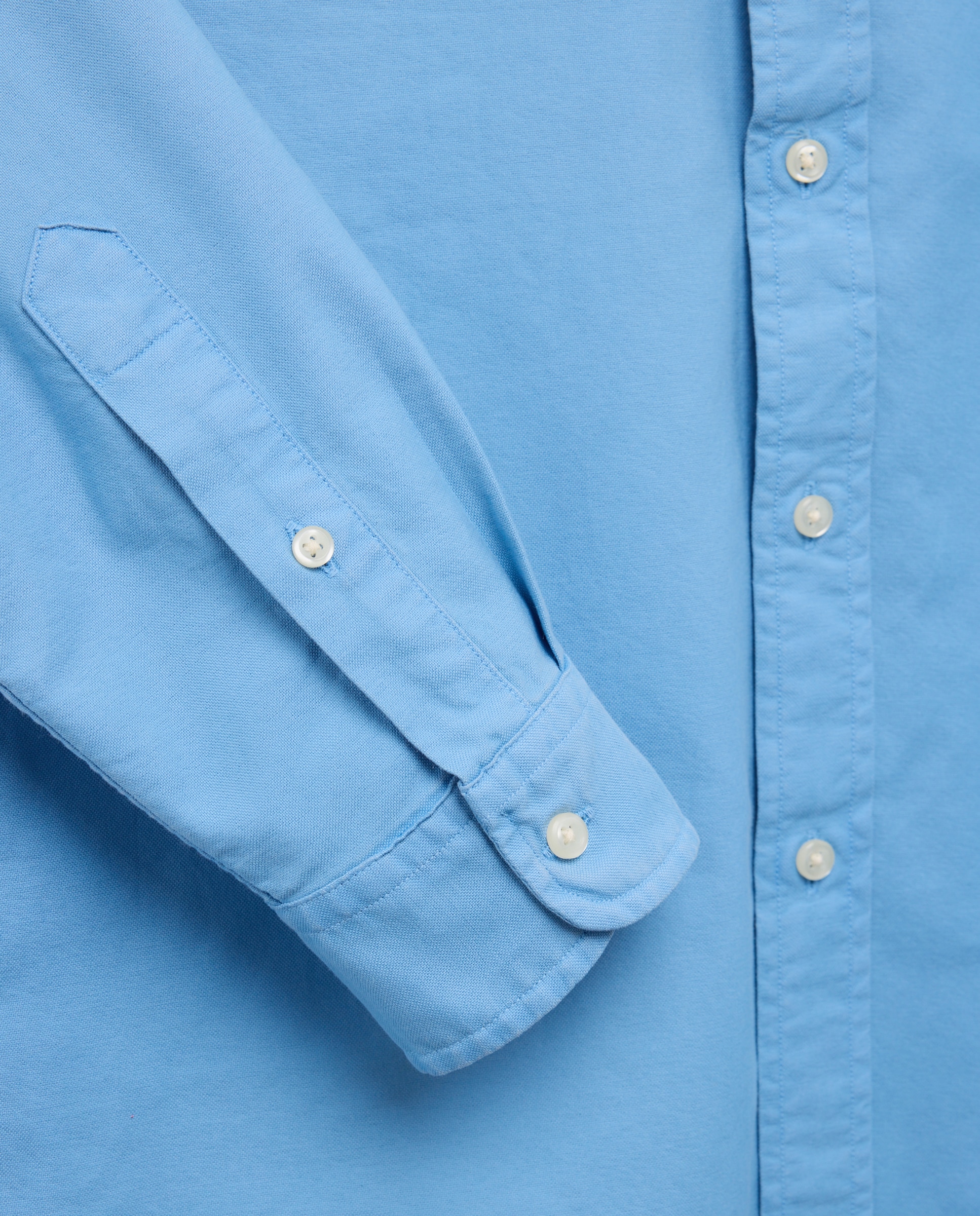Camisa Oxford de Algodão Custom Fit Azul-índigo-5