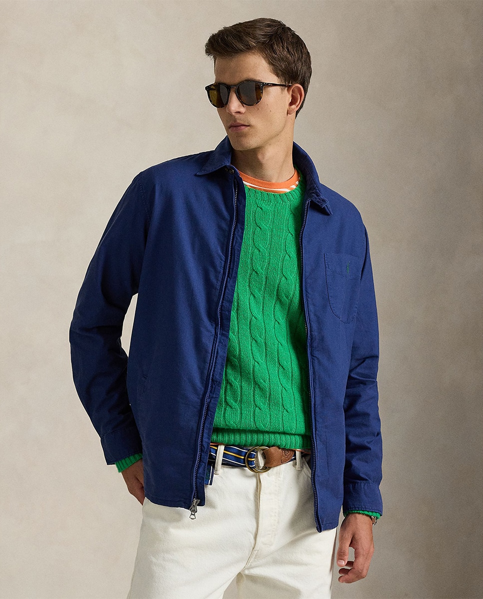 Sobrecamisa Oxford Tingida Azul-elétrico-1