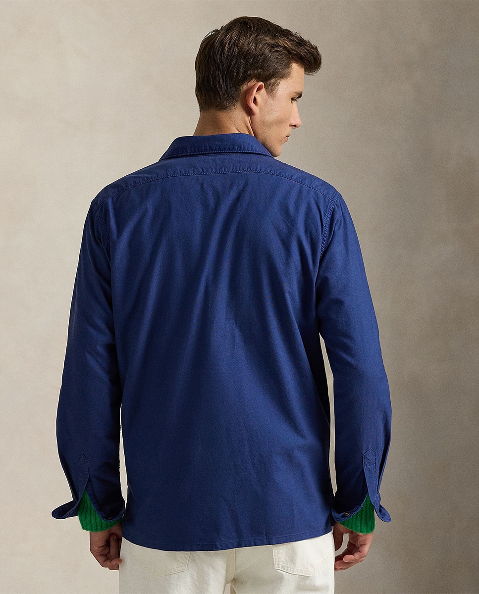 Sobrecamisa Oxford Tingida Azul-elétrico-3