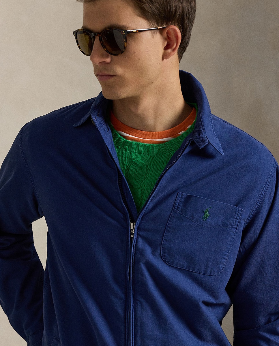 Sobrecamisa Oxford Tingida Azul-elétrico-4