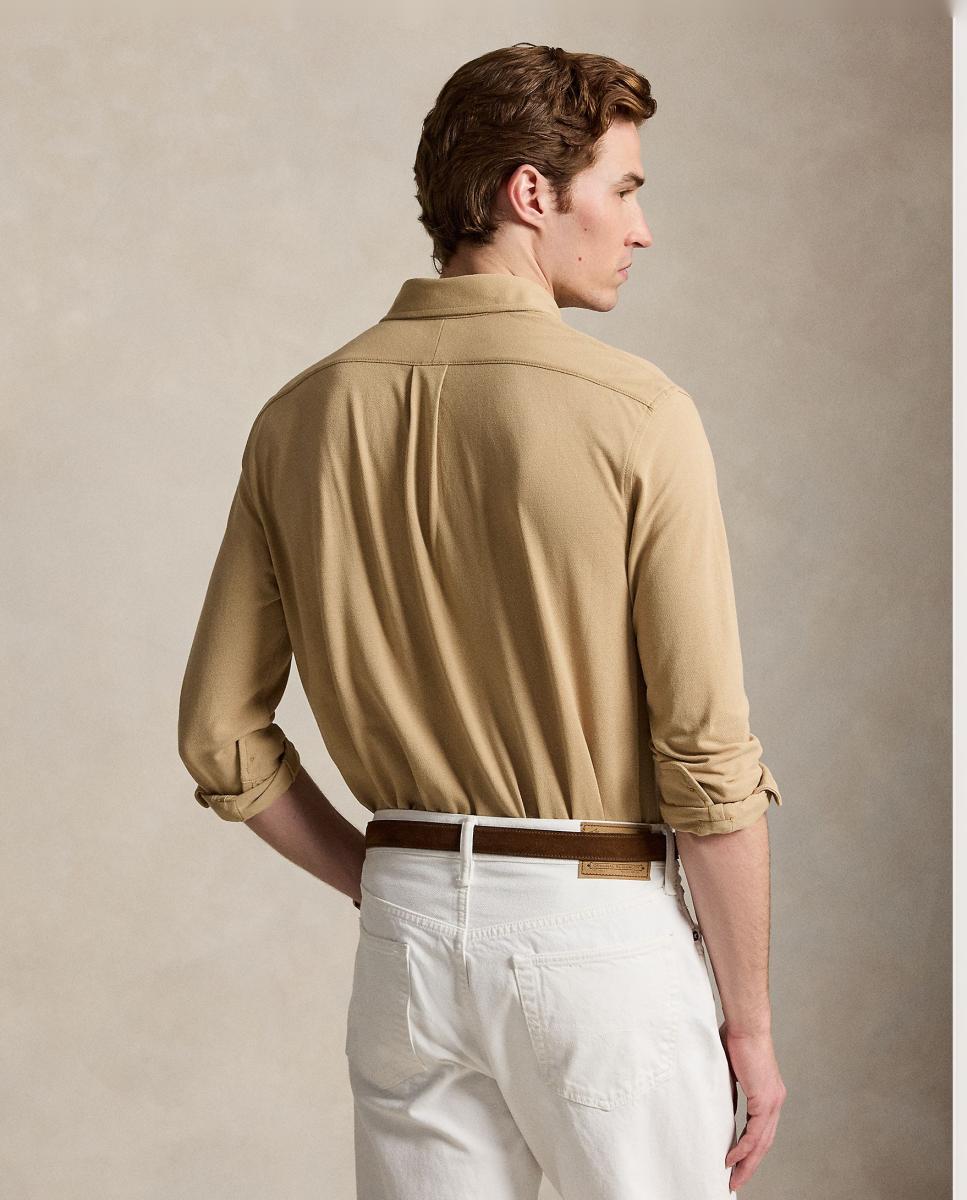 Camisa de hombre ultraligera Pebble Azul - Polo Ralph Lauren - Camel Camel-4