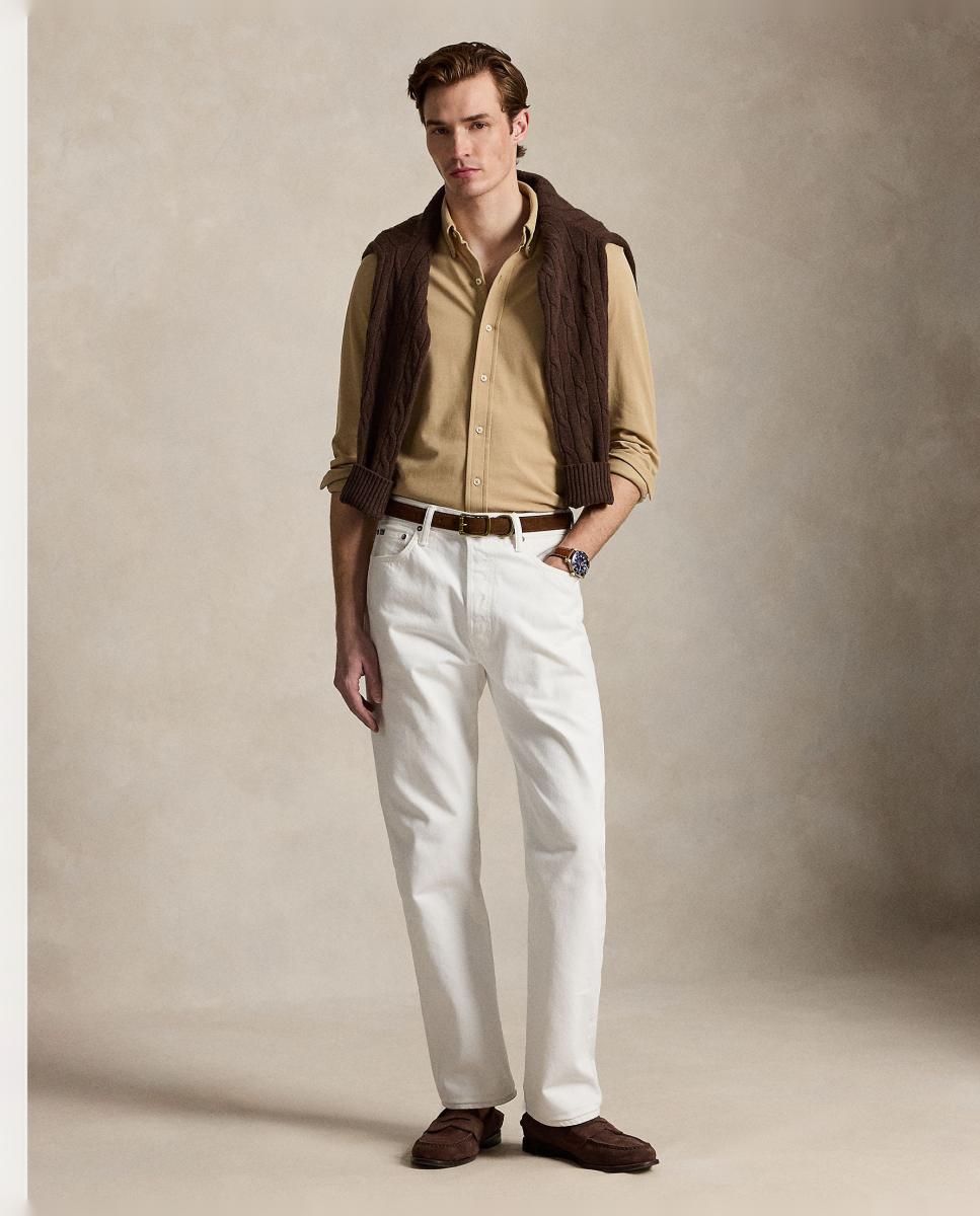 Camisa de hombre ultraligera Pebble Azul - Polo Ralph Lauren - Camel Camel-7