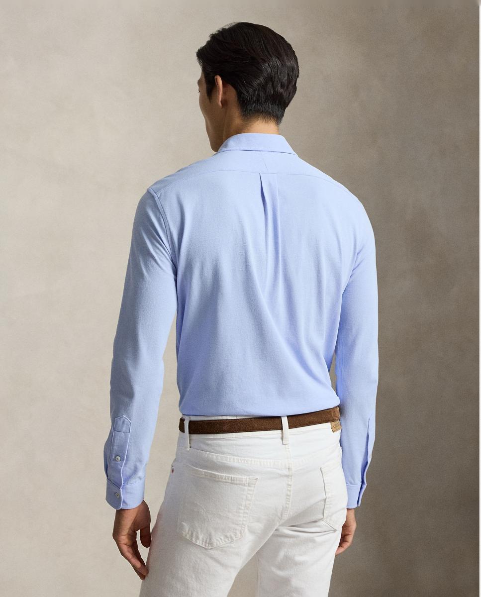 Camisa de hombre ultraligera Pebble Azul - Polo Ralph Lauren - Negro Azul pálido-4